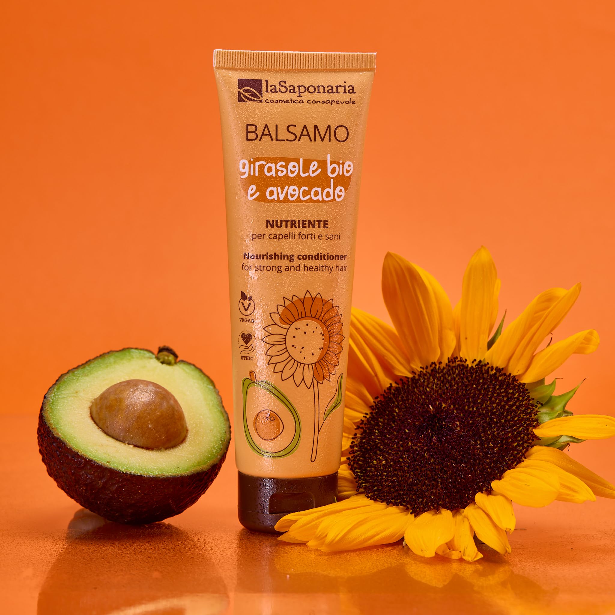La Saponaria Girasole Arancio Kit Capelli 200+150 ml Secchi
