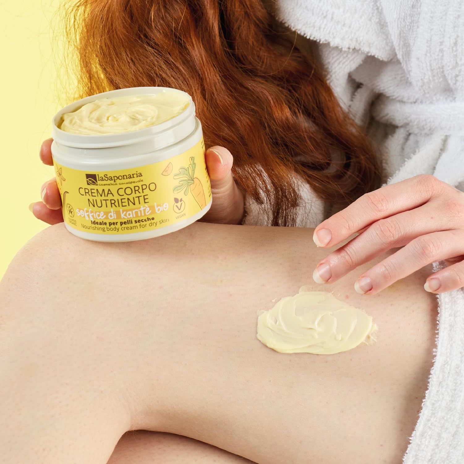 La Saponaria Soffice di Karitè Crema Corpo Carota e Vaniglia 180 ml