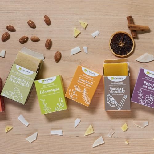 La Saponaria Sapone Doccia solido 100 g mandorla zenzero
