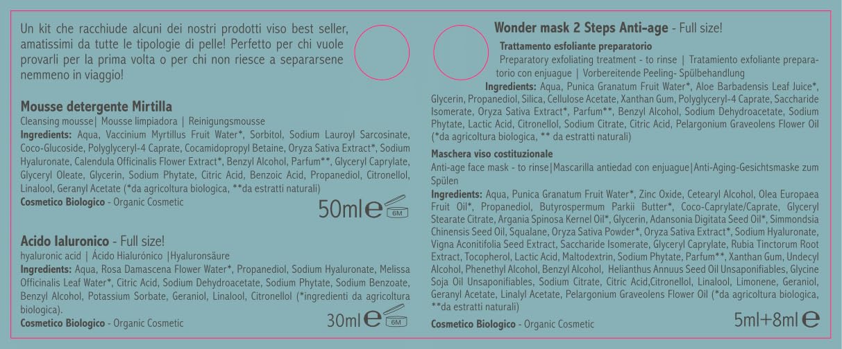 La Saponaria Must Have Kit Viso Pochette Viaggio Mirtilla