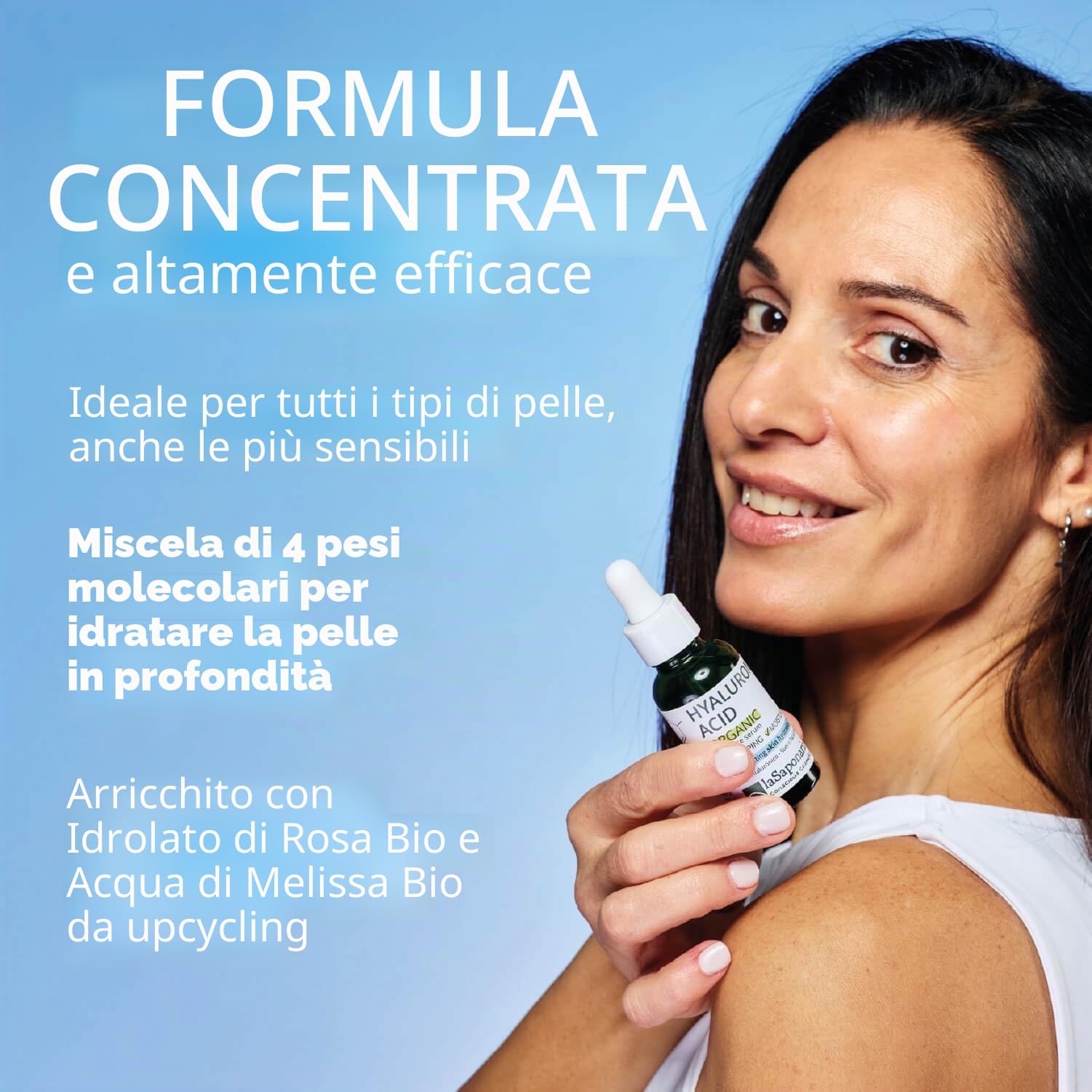 La Saponaria Siero Viso Acido Ialuronico 30 ml bio