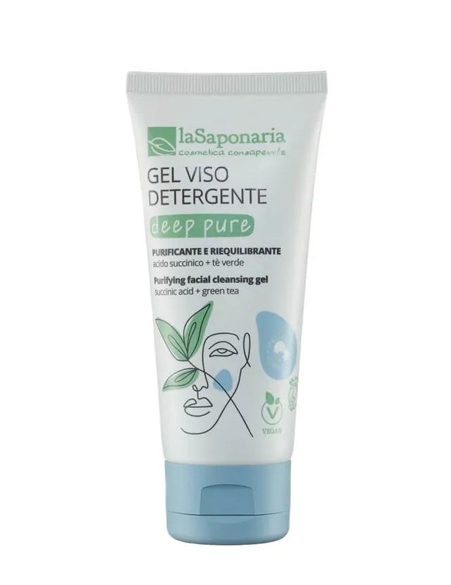La Saponaria Deep Pure gel detergente viso 100 ml purificante