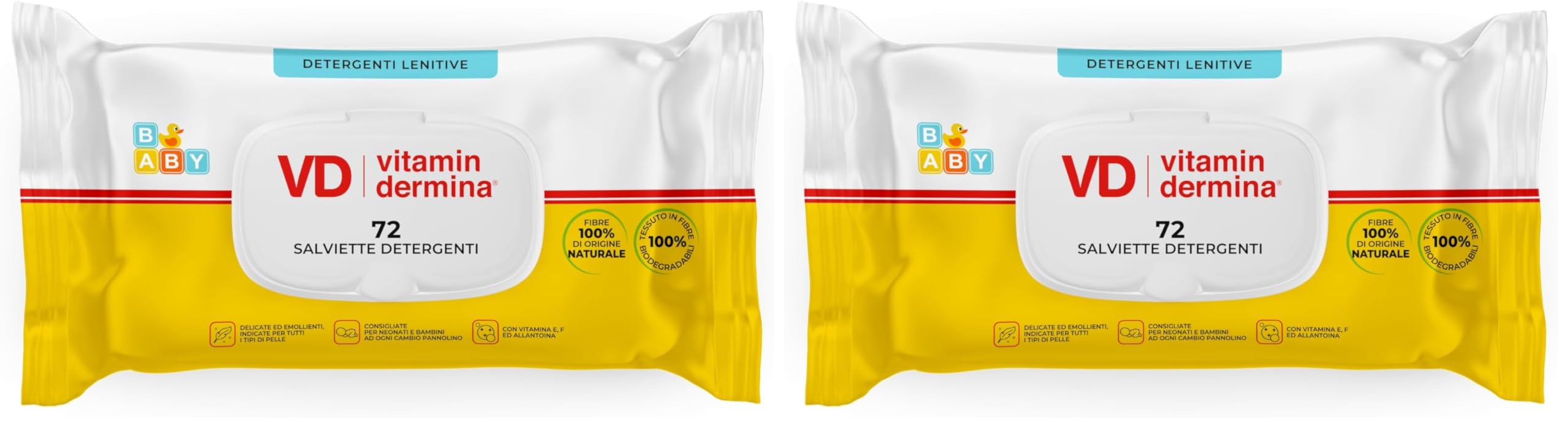 Vitamindermina Salviette Detergenti 72 pz pelli sensibili