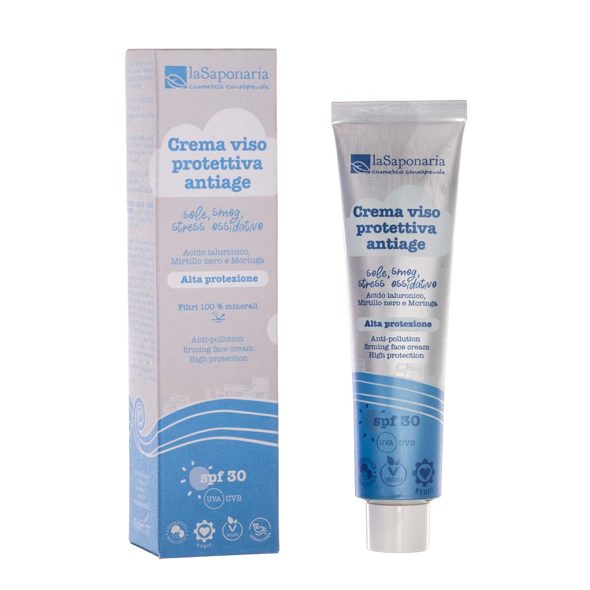 La Saponaria Protettiva SPF 30 crema viso 40 ml opaca