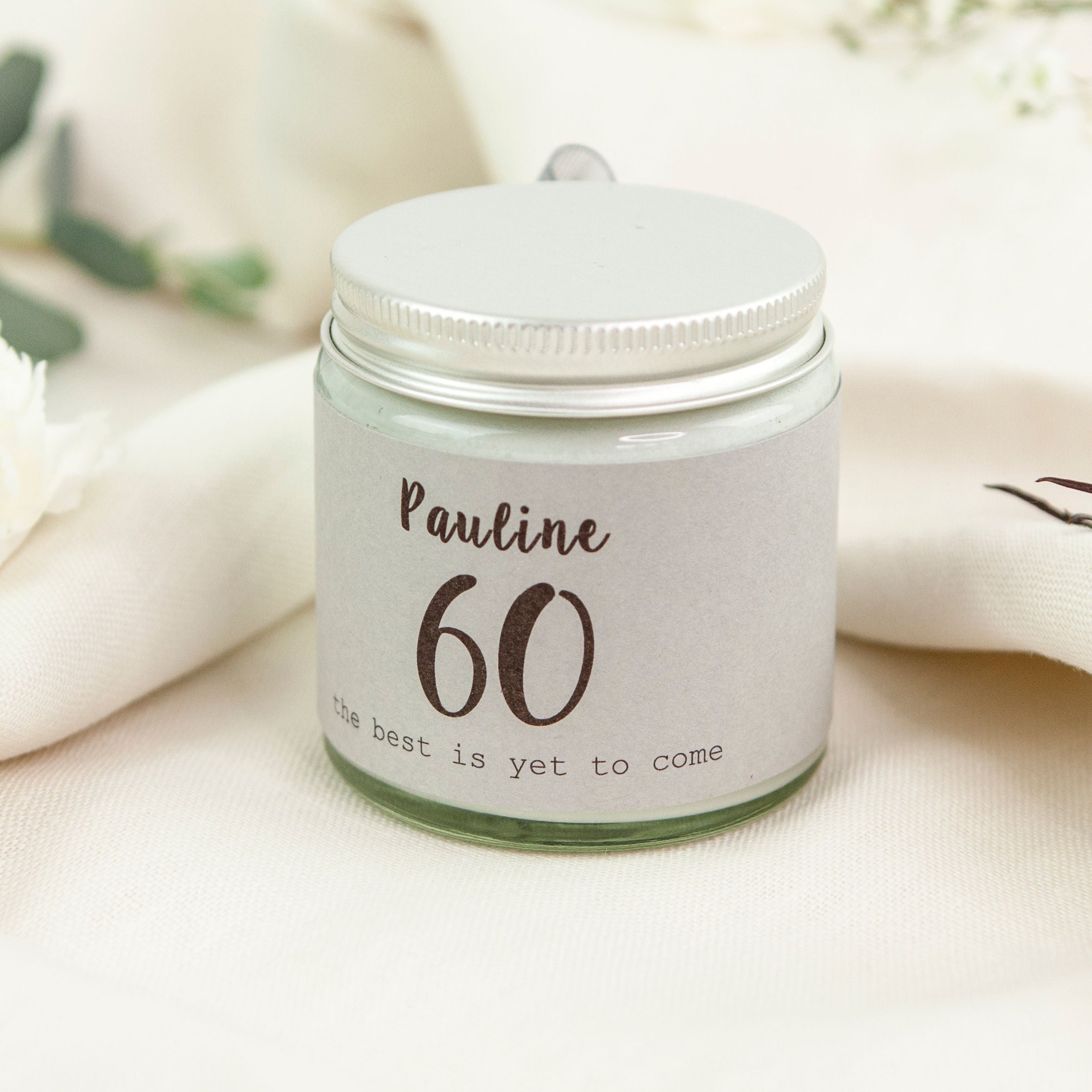 Marigold Charms 60th Birthday candela profumata 120ml personalizzata