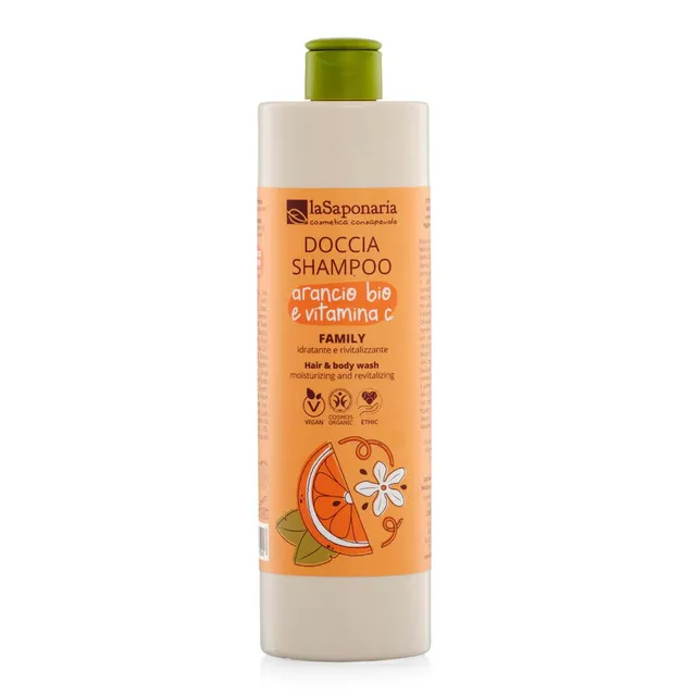 La Saponaria Family Doccia Shampoo 500 ml Arancio