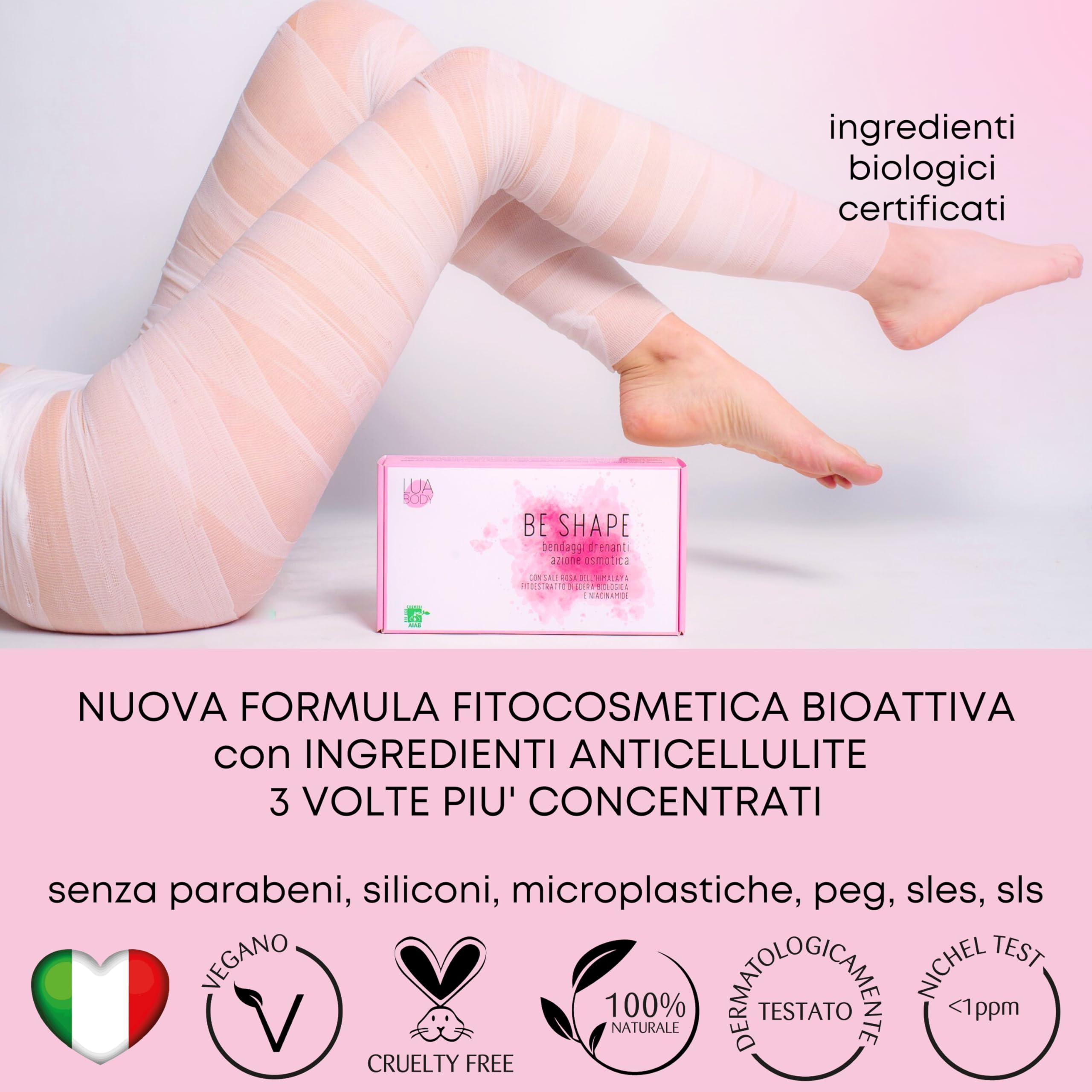 Lua Body Be Shape Bende Anticellulite Sale Rosa Drenanti