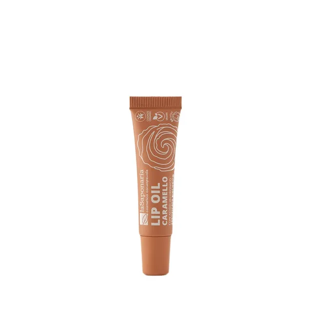 La Saponaria Lip Oil Bio Olio Labbra Caramello 12 ml rimpolpante