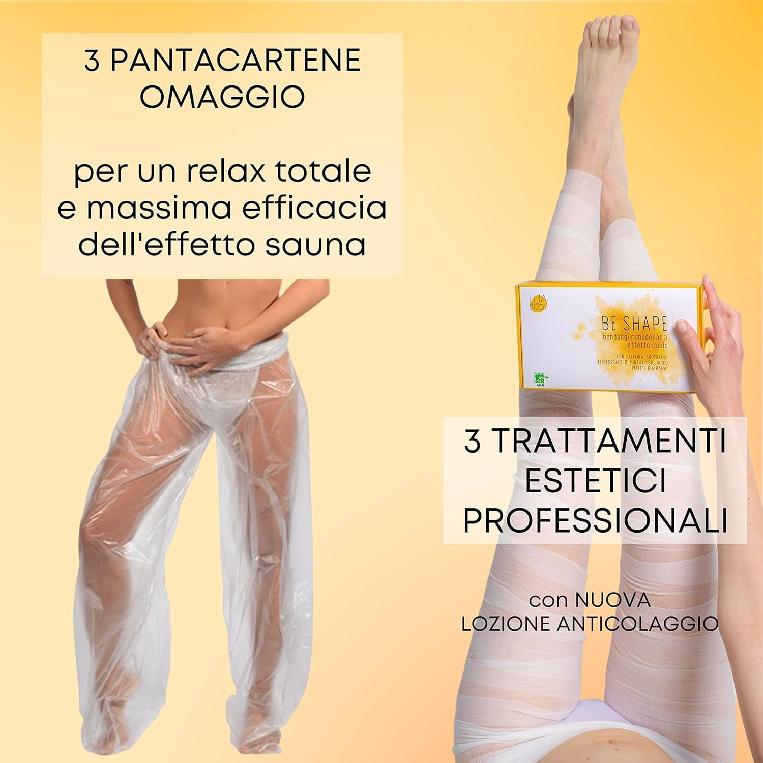 Lua Body Be Shape Bende Corpo 3 Pezzi Effetto Caldo