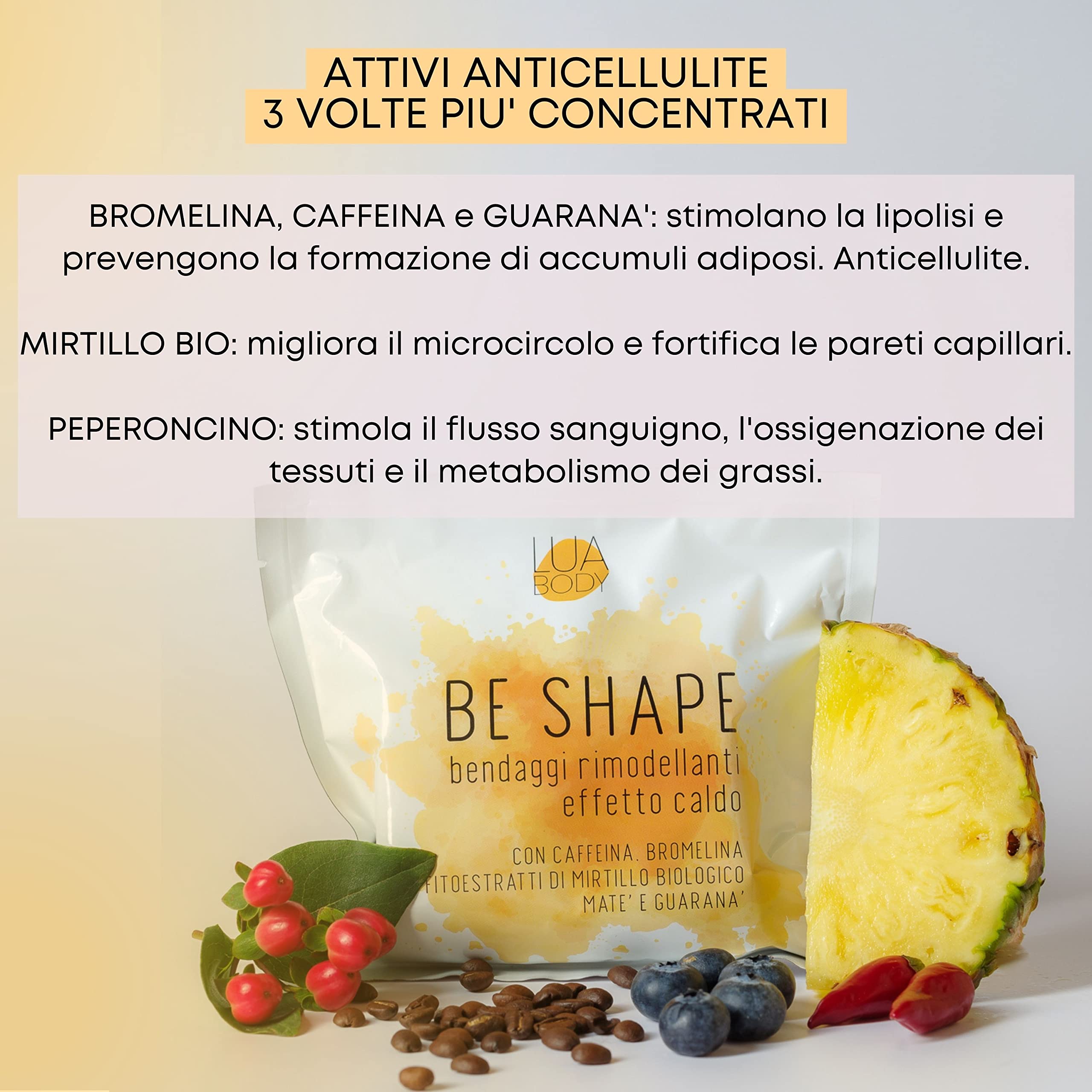 Lua Body Be Shape bende anticellulite caldo arancio 3 pezzi