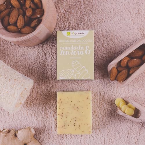 La Saponaria Sapone Doccia solido 100 g mandorla zenzero