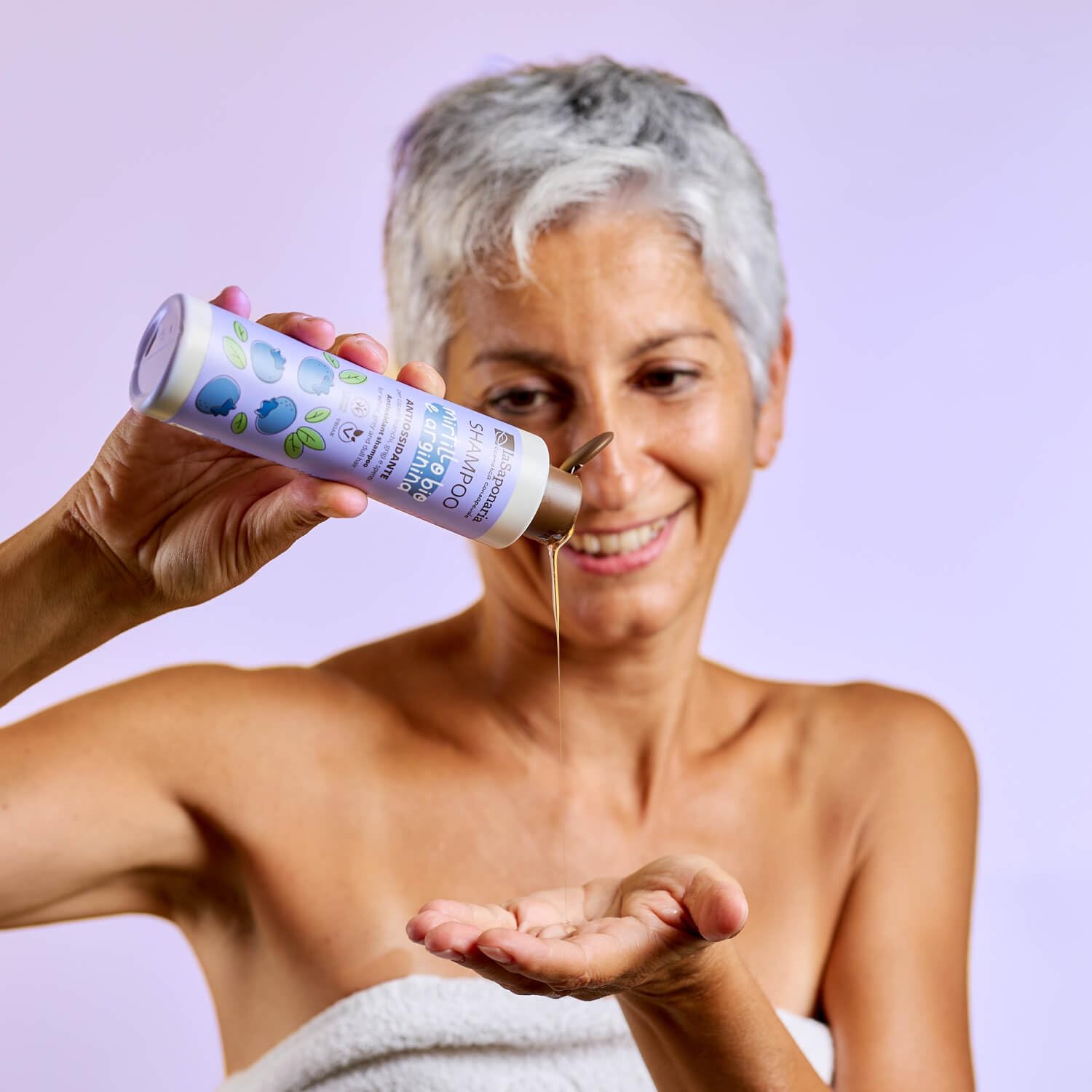 La Saponaria Mirtillo e Arginina shampoo 200 ml capelli grigi