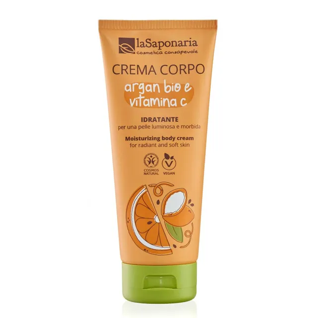 La Saponaria Argan e Vitamina C crema corpo 200 ml illuminante