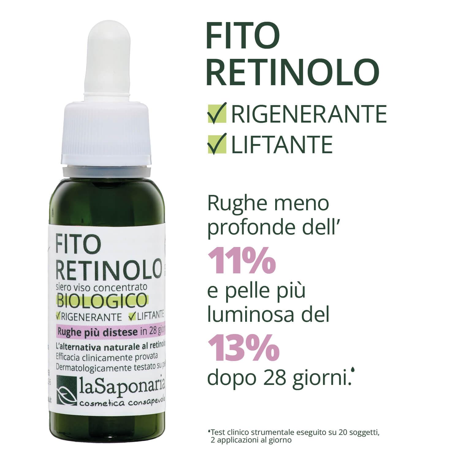 LaSaponaria Fitoretinolo Siero Viso 30 ml anti-age