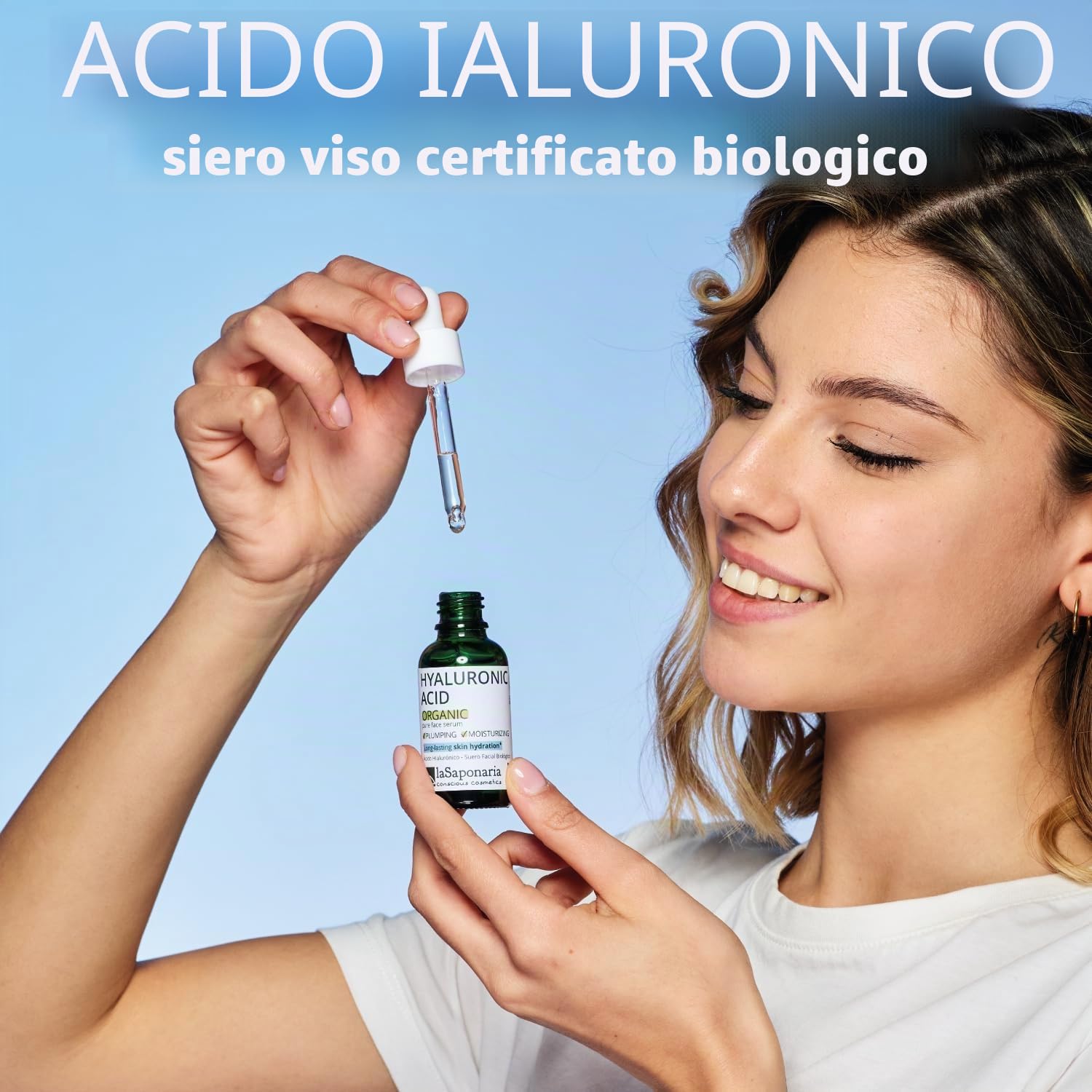La Saponaria Siero Viso Acido Ialuronico 30 ml bio