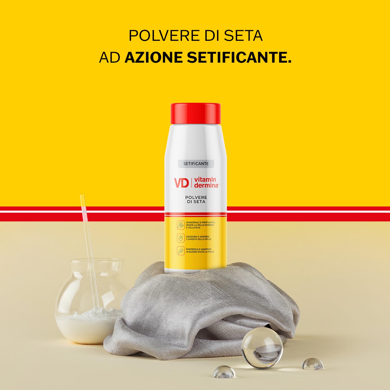 Vitamindermina Polvere di Seta polvere corpo 100g vellutante