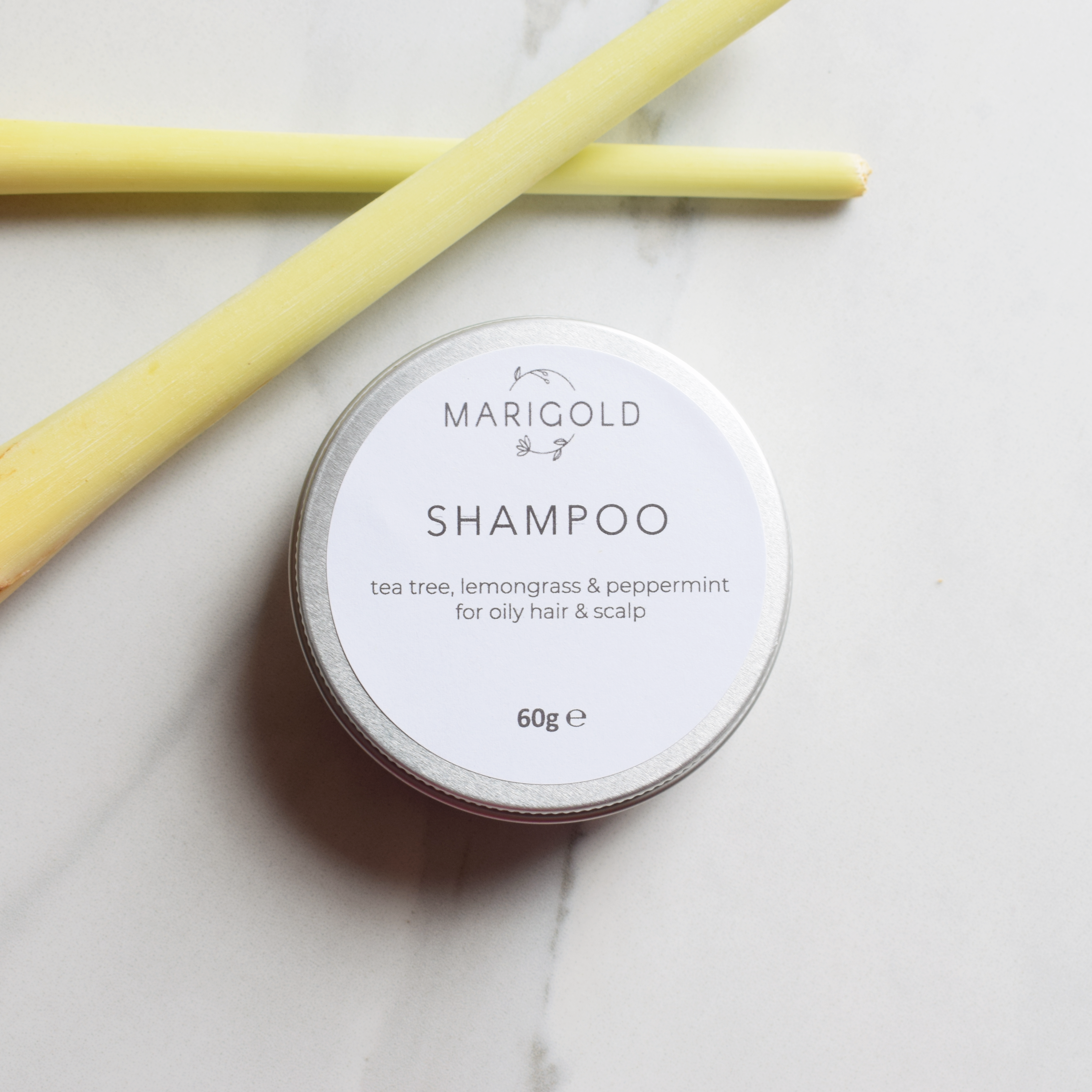 Marigold Charms Tea Tree Shampoo Solido 60 g capelli grassi