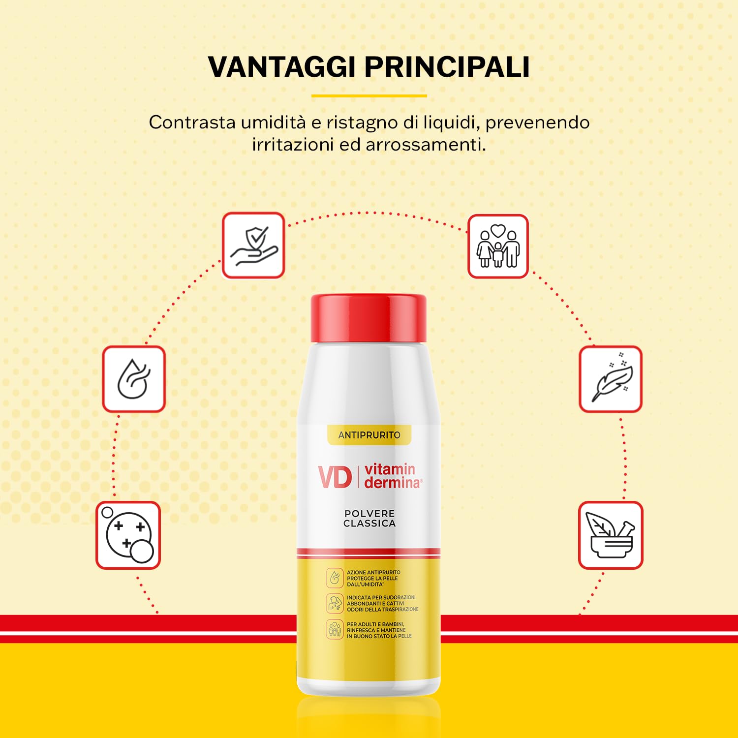 Vitamindermina Polvere Classica Protettiva 100 g Rinfrescante