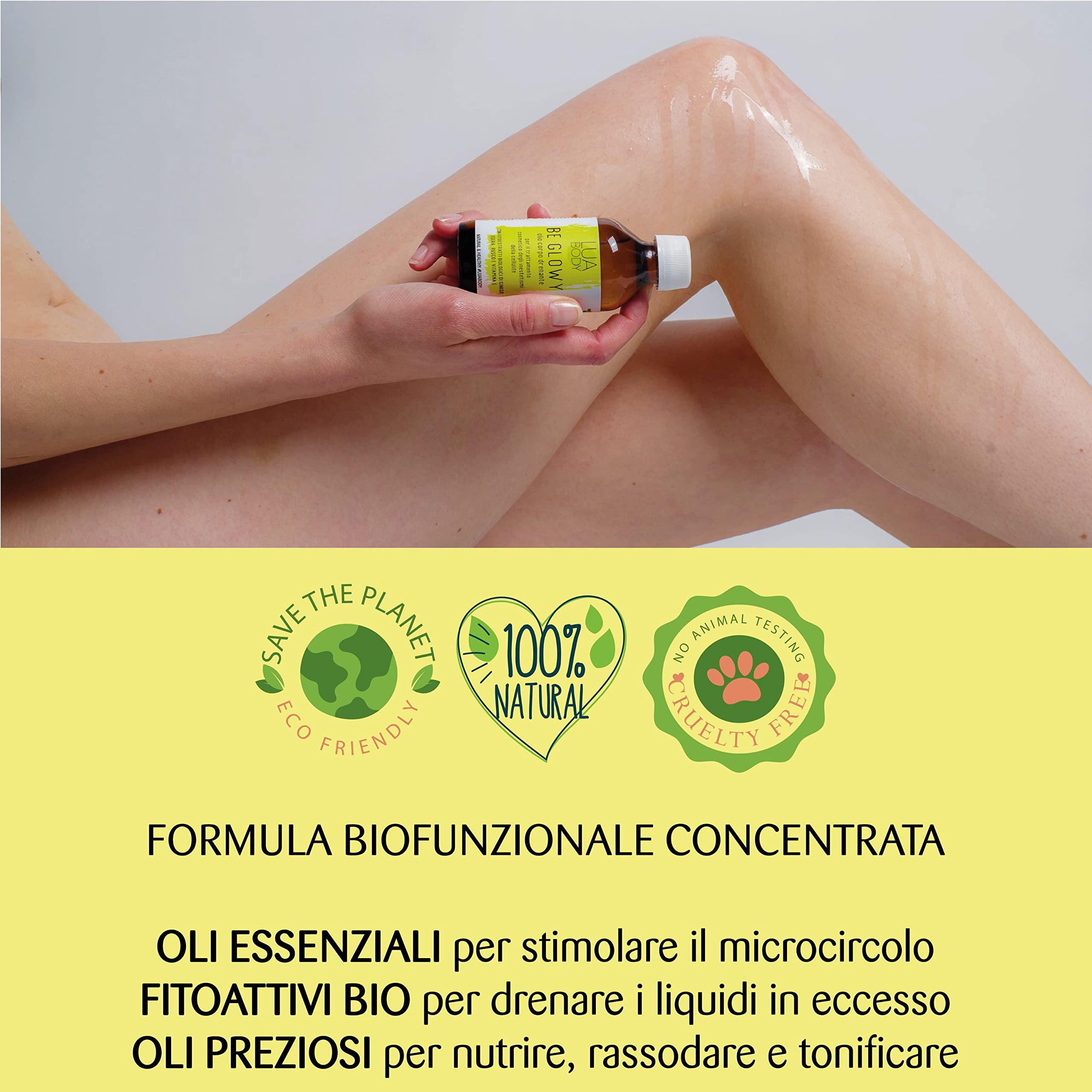 Lua Body Be Glowy olio anticellulite drenante bio