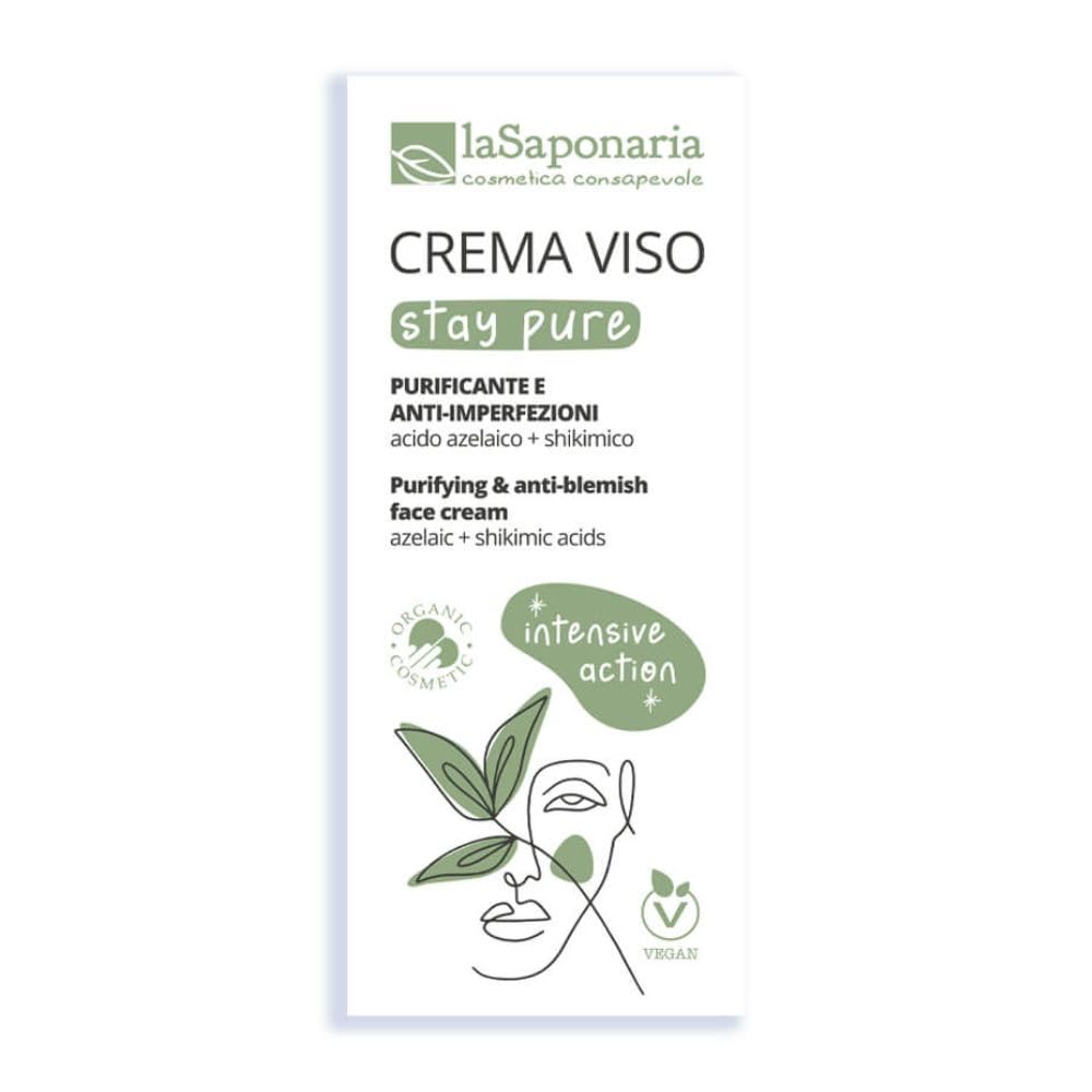 La Saponaria Stay Pure crema viso purificante 50ml pelli grasse