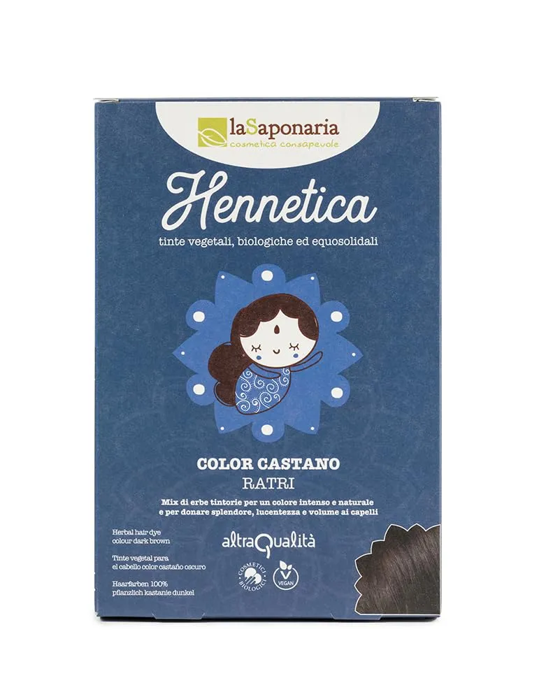 LaSaponaria Hennetica Tinta Vegetale 100 g castano scuro