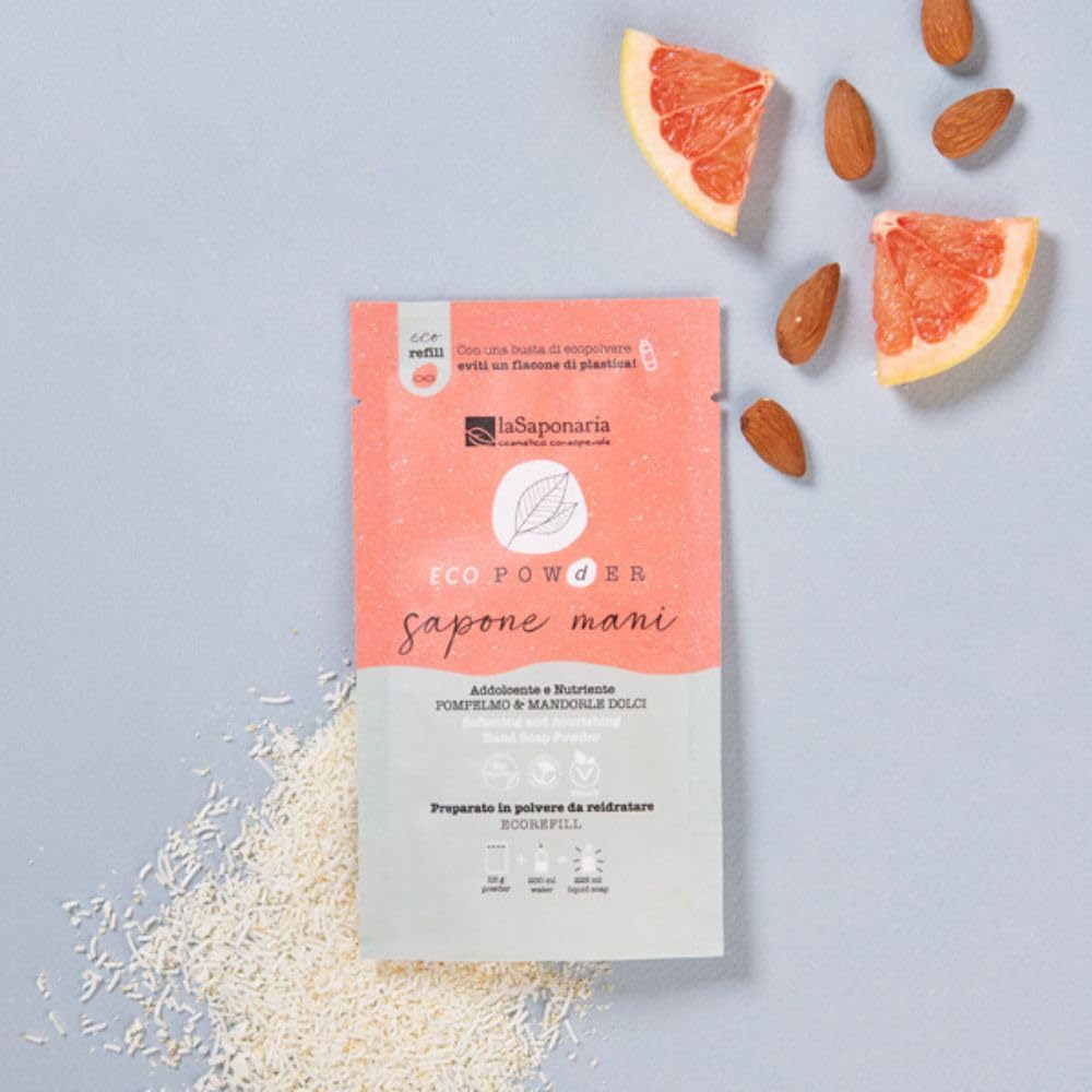 La Saponaria sapone mani polvere 25g pompelmo addolcente