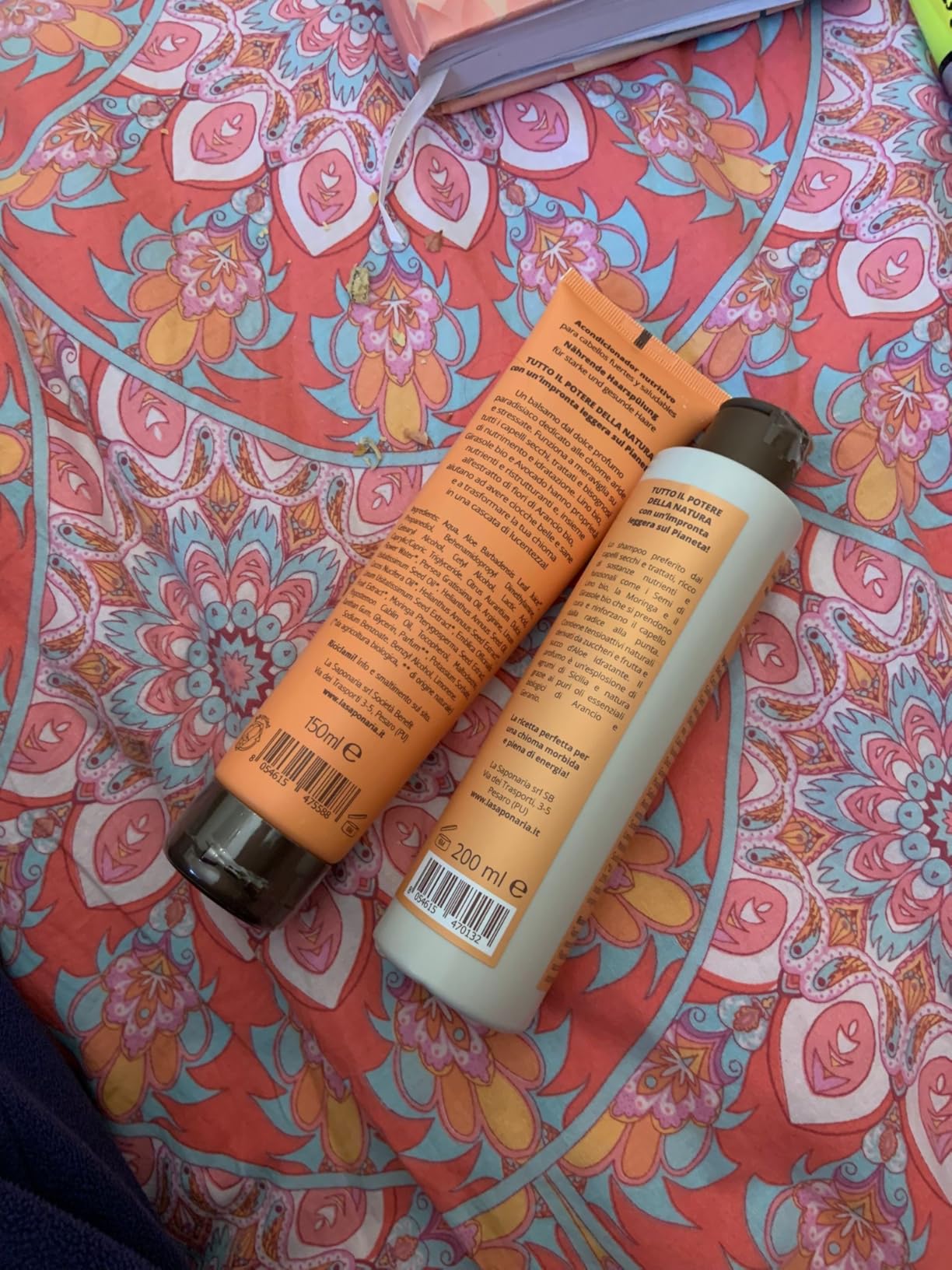 La Saponaria Girasole Arancio Kit Capelli 200+150 ml Secchi