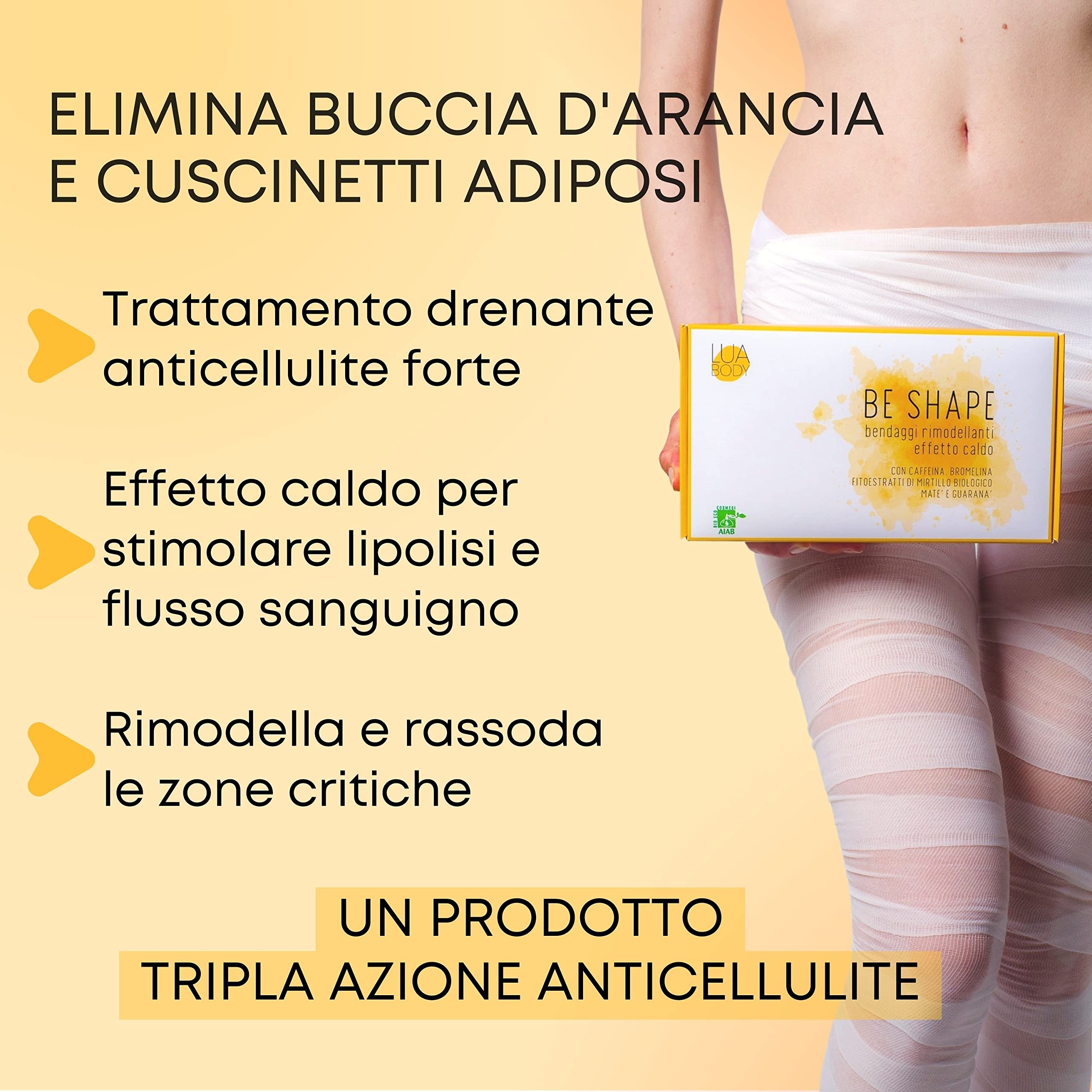 Lua Body Be Shape bende anticellulite caldo arancio 3 pezzi