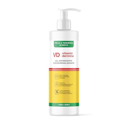 Vitamindermina Sebo Gel Detergente viso 240 ml pelli grasse