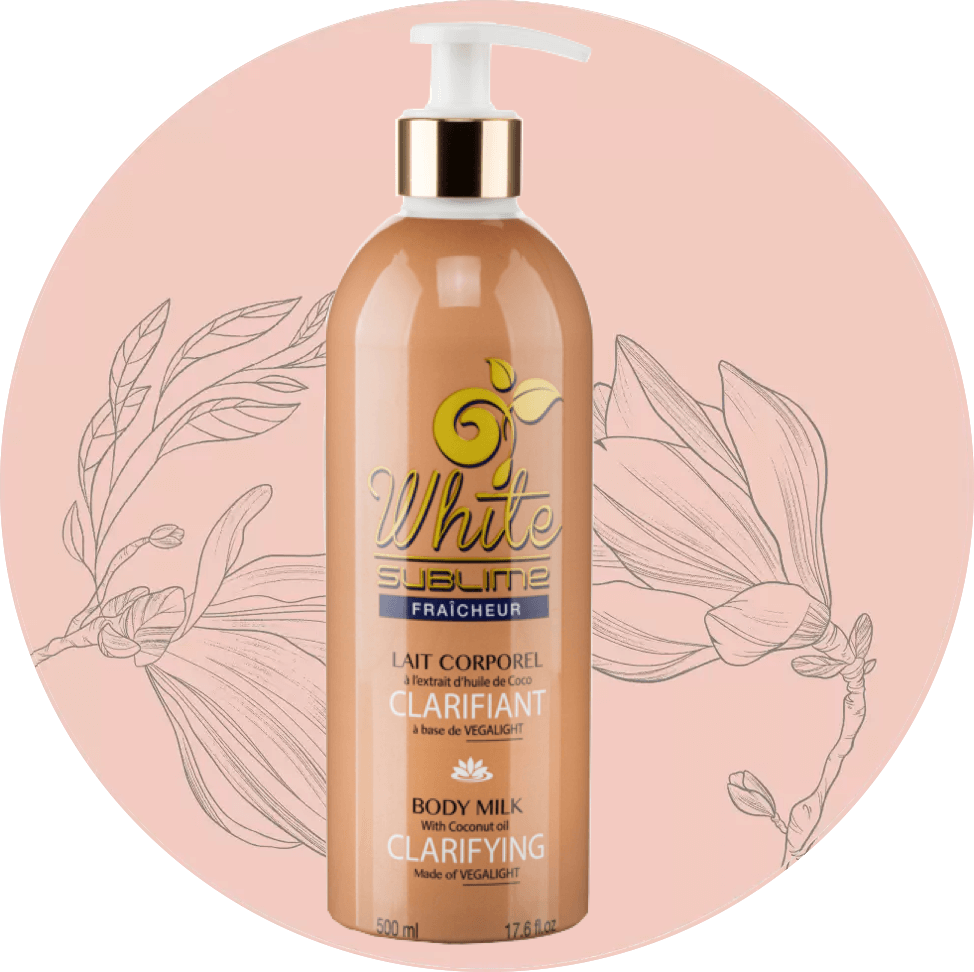 Beldam White Sublime latte corpo olio di cocco schiarente