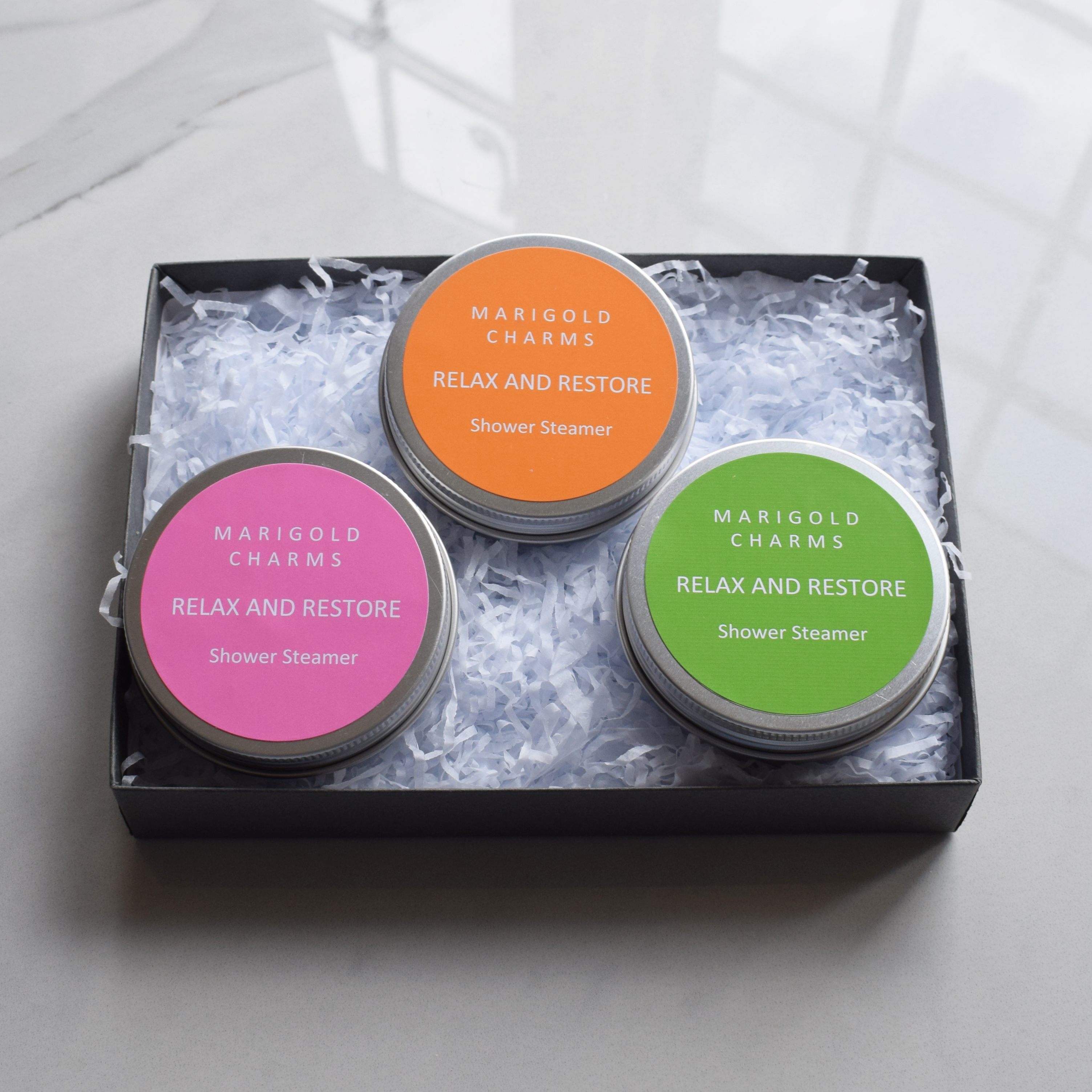 Marigold Charms Trio steamer doccia vegani 3 pezzi assortiti