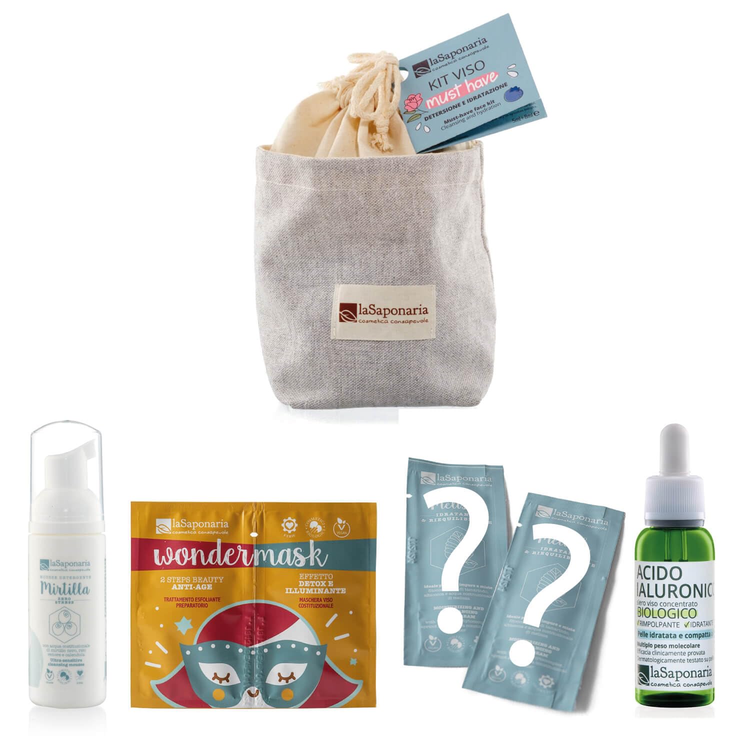 La Saponaria Must Have Kit Viso Pochette Viaggio Mirtilla