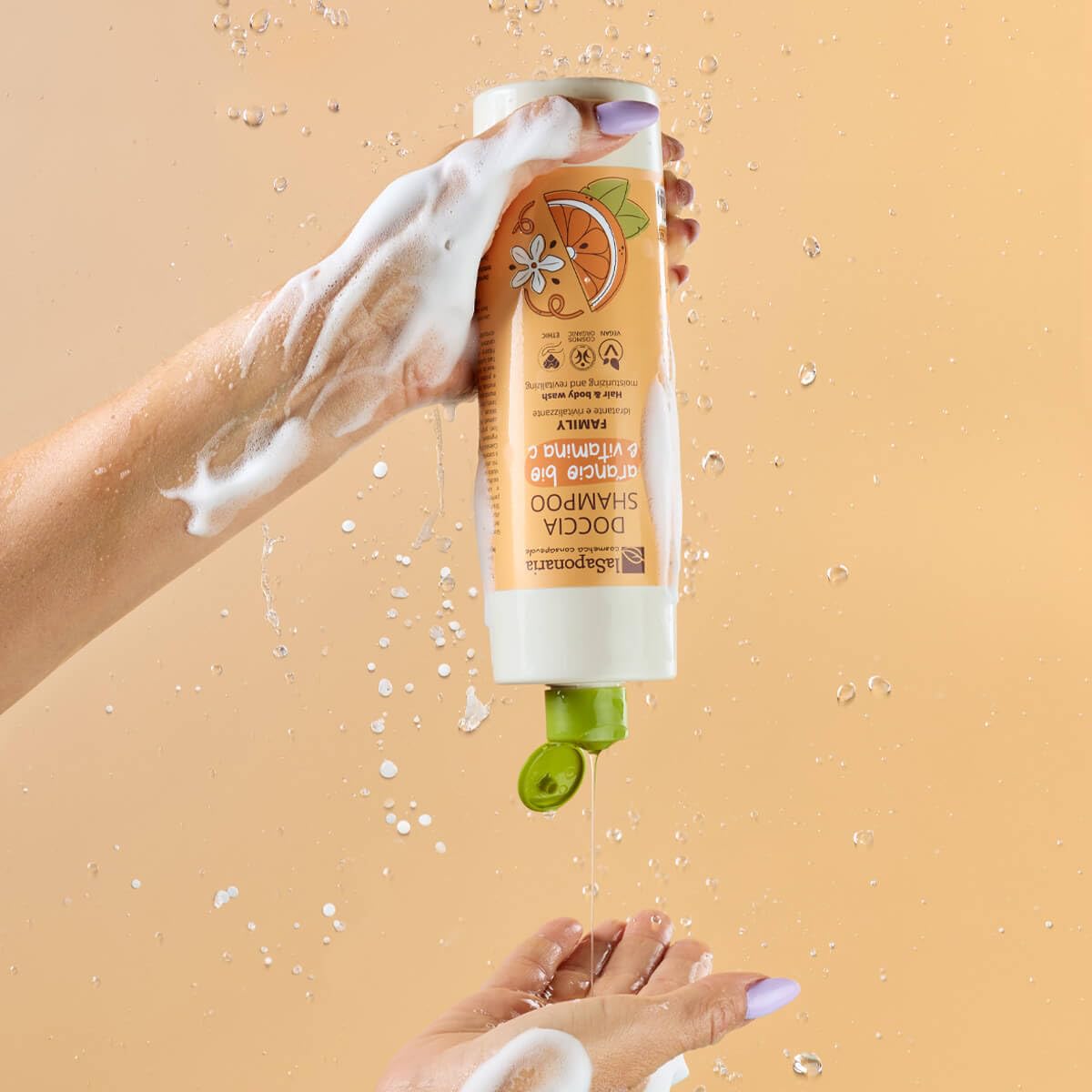 La Saponaria Family Doccia Shampoo 500 ml Arancio