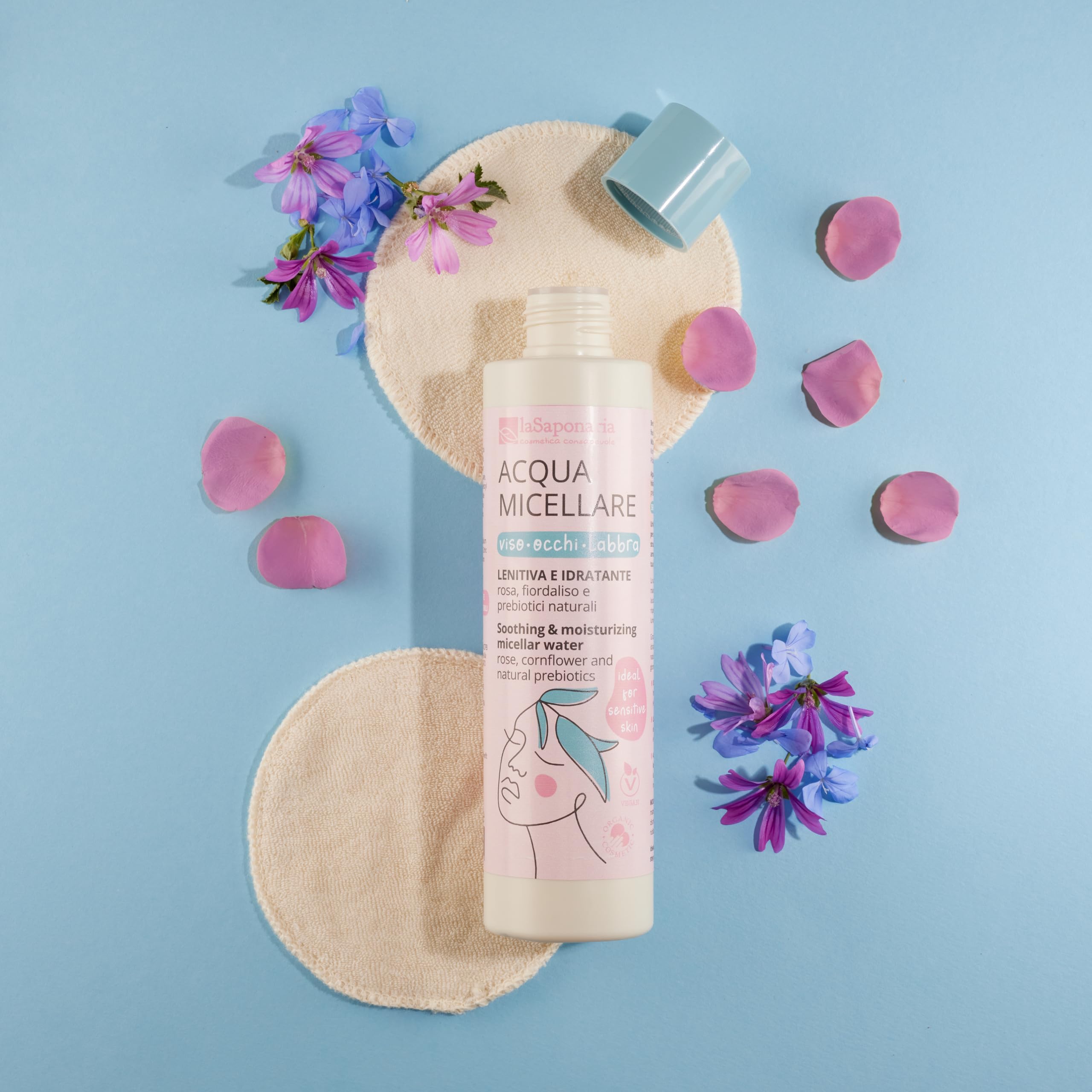 La Saponaria acqua micellare struccante 200 ml anti-rossore