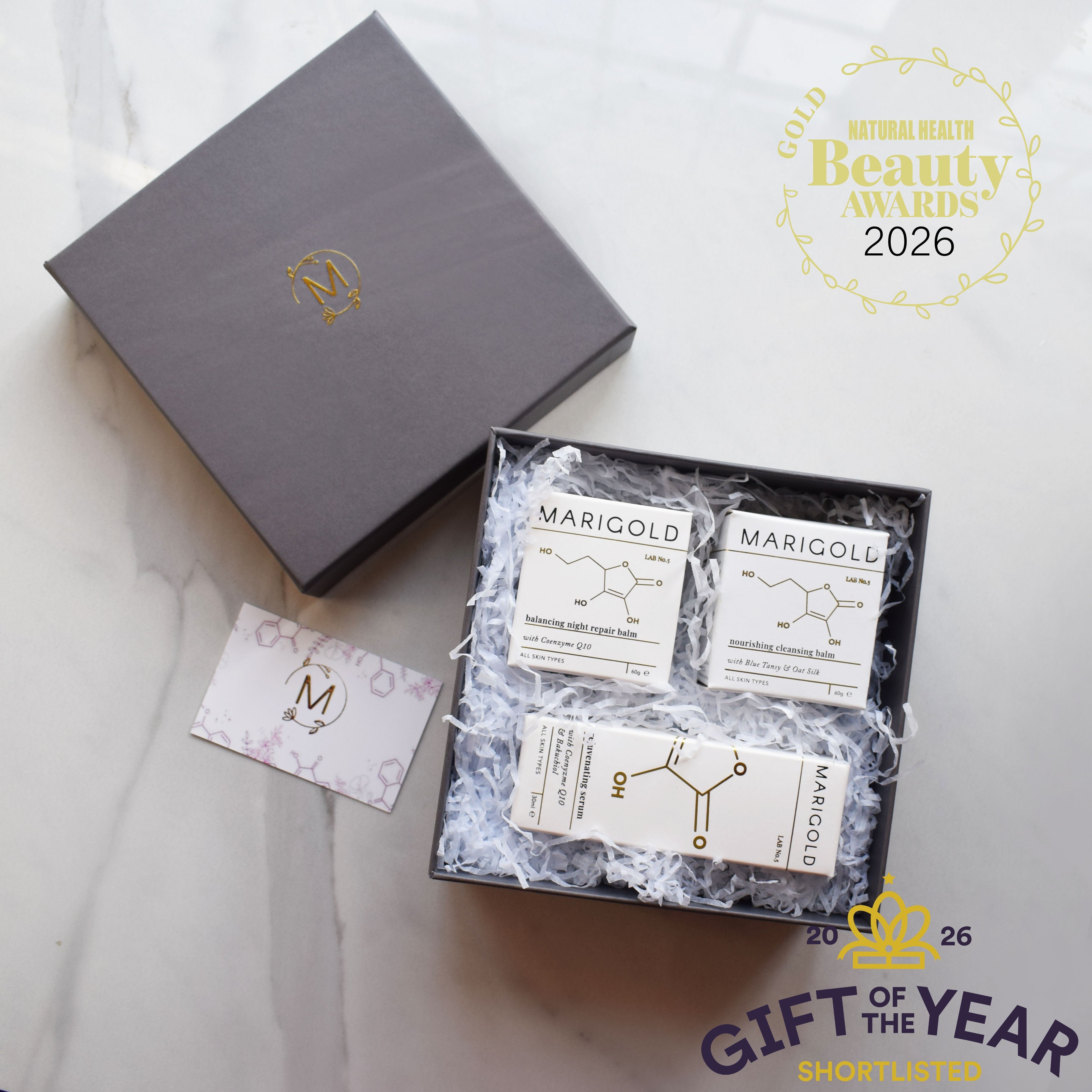 Marigold Charms Glow Revival Set Viso Trio Incenso