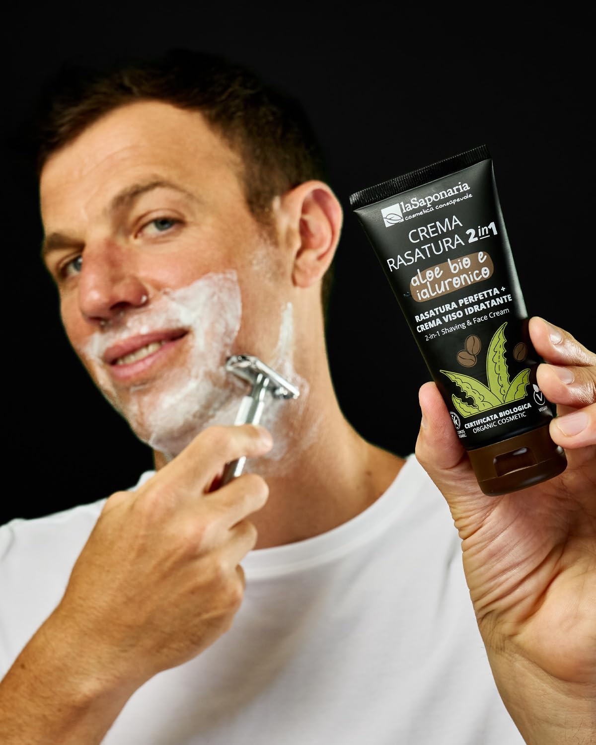 La Saponaria Uomo 2in1 crema rasatura e viso 100 ml