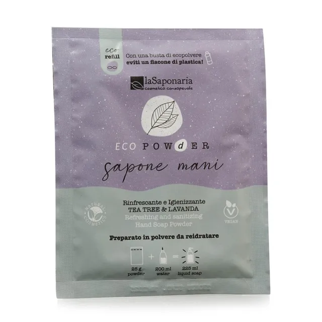 La Saponaria sapone mani polvere 25g tea tree igienizzante