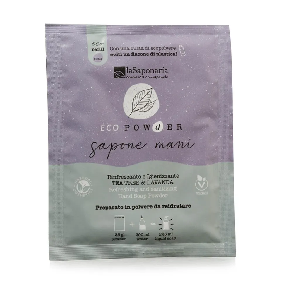 La Saponaria sapone mani polvere 25g tea tree igienizzante