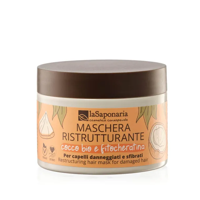 La Saponaria Maschera Capelli Cocco Bio 200 ml riparatrice
