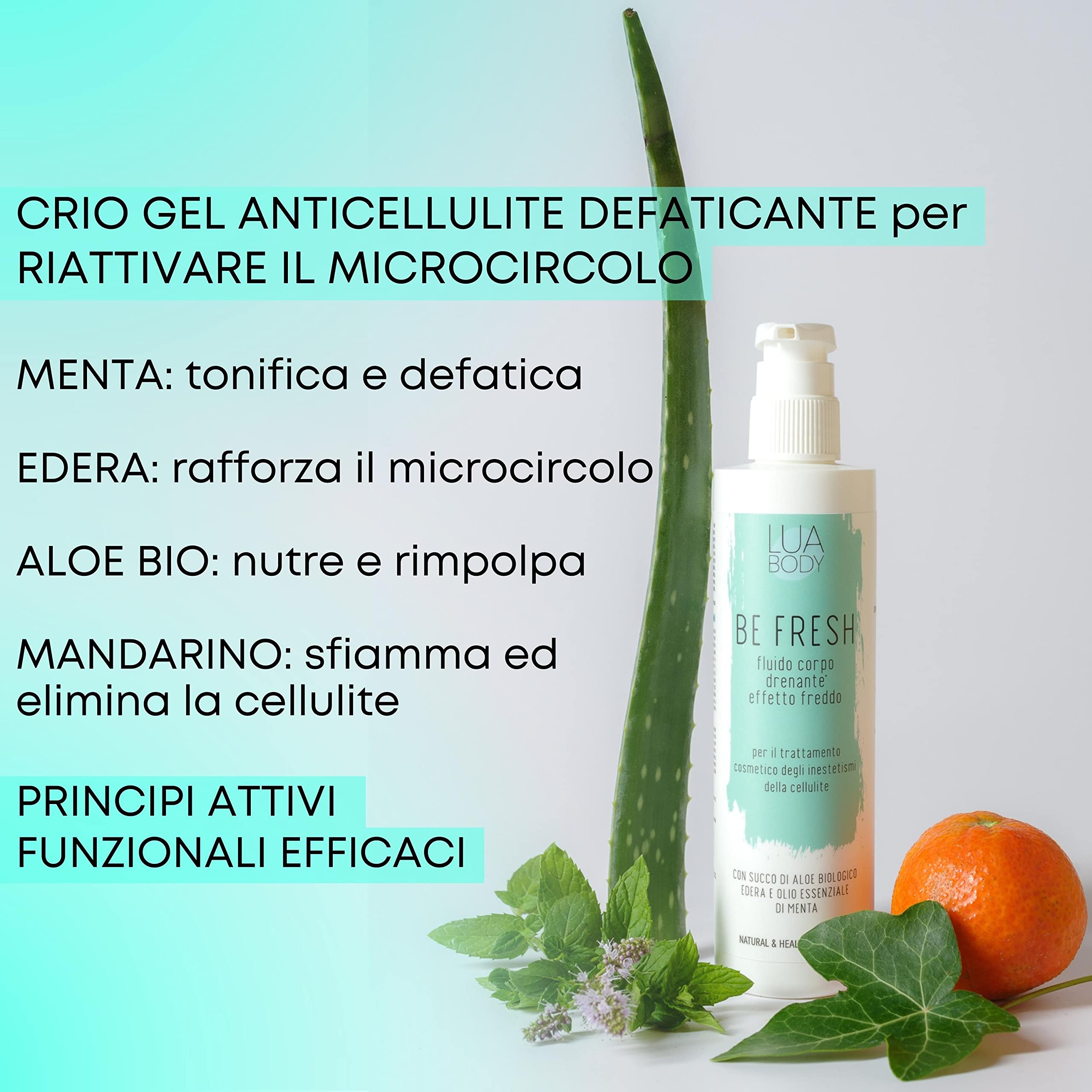 Lua Body Be Fresh crio gel Azzurro effetto freddo