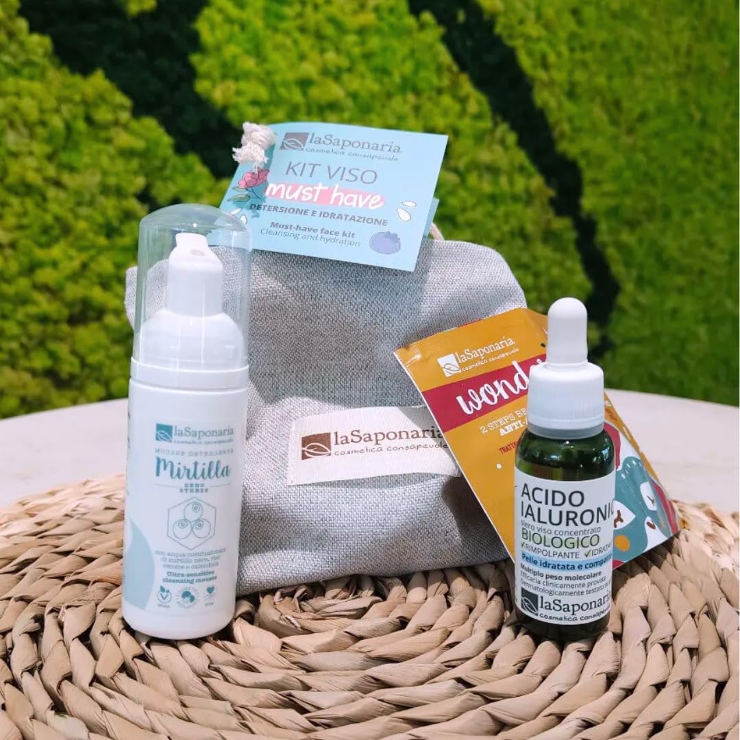 La Saponaria Must Have Kit Viso Pochette Viaggio Mirtilla
