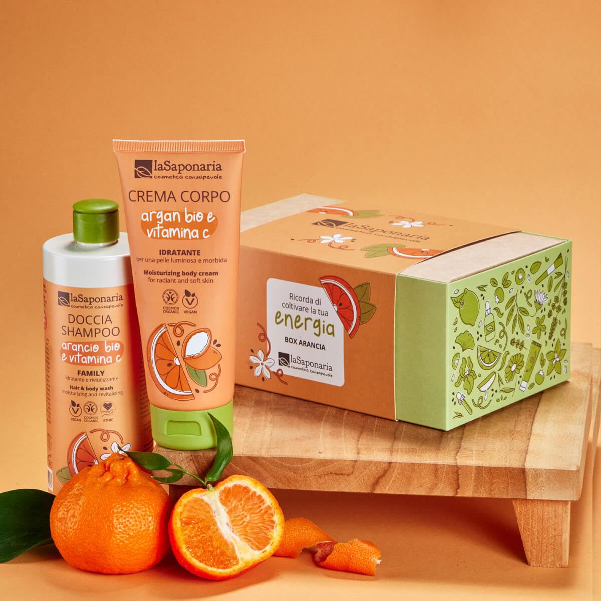 LaSaponaria Arancio Argan Cofanetto Regalo Doccia 500+Crema 200 ml