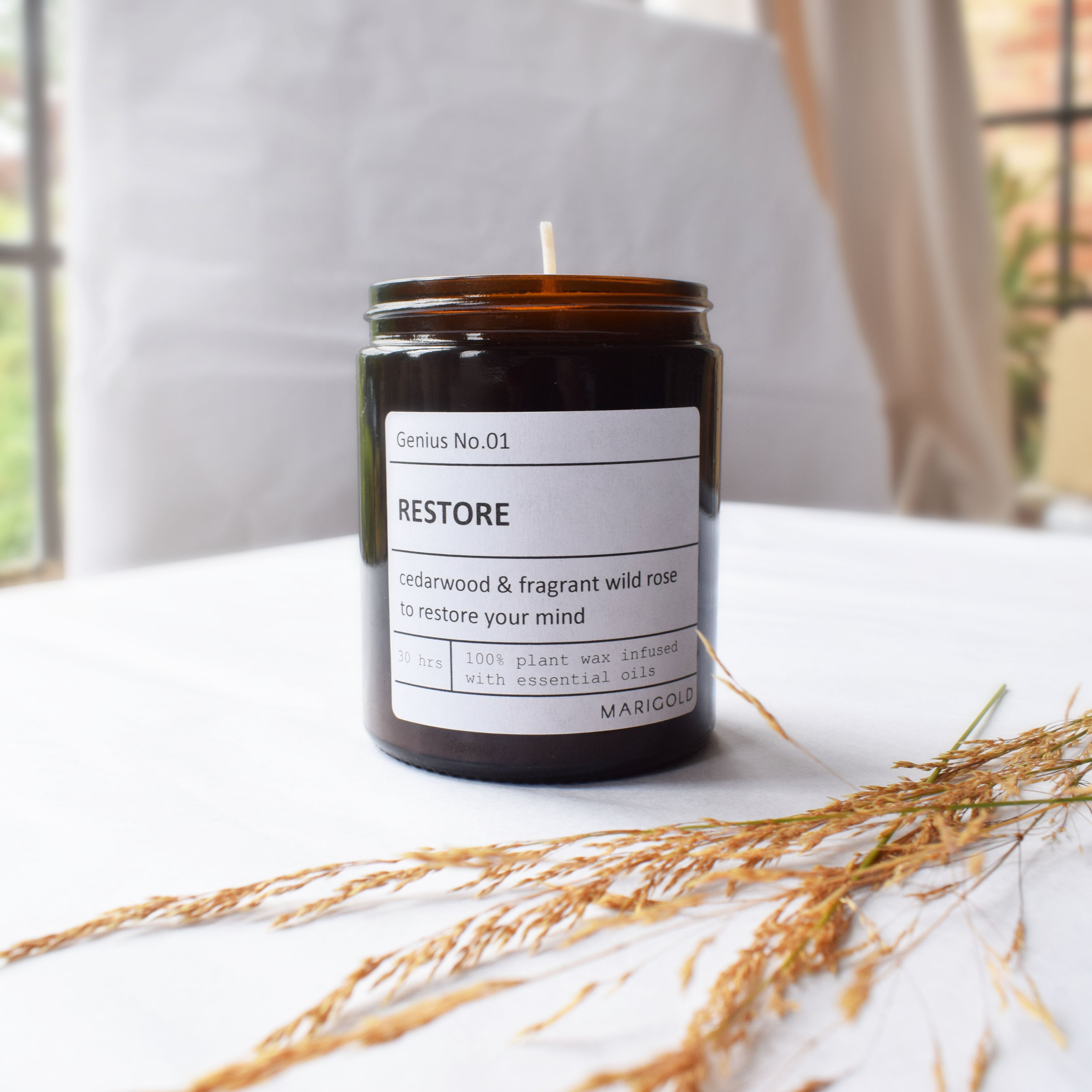Marigold Charms Restore Genius No. 01 candela cedro e rosa 180ml