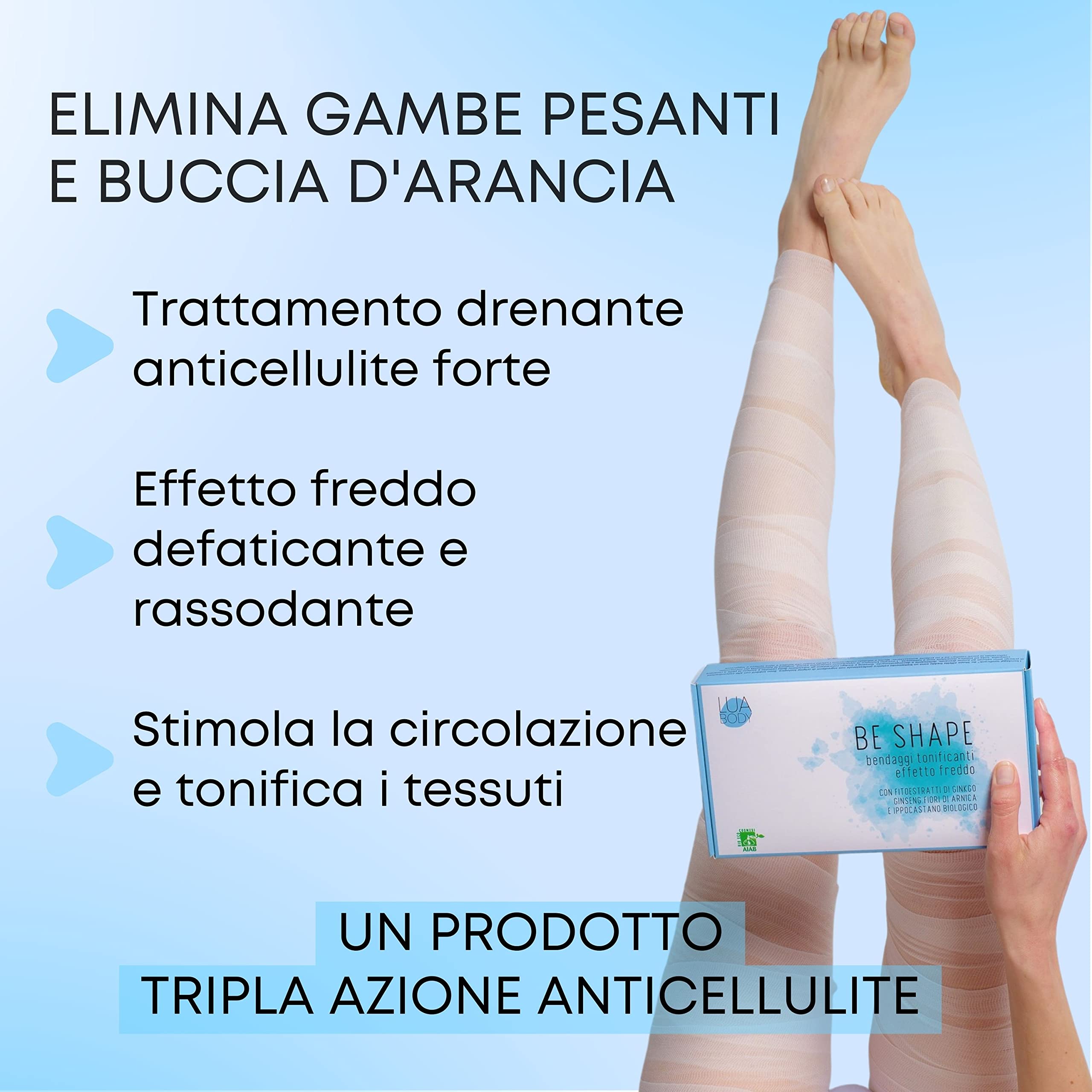 Lua Body Be Shape Bende Anticellulite 3 Pezzi Effetto Freddo