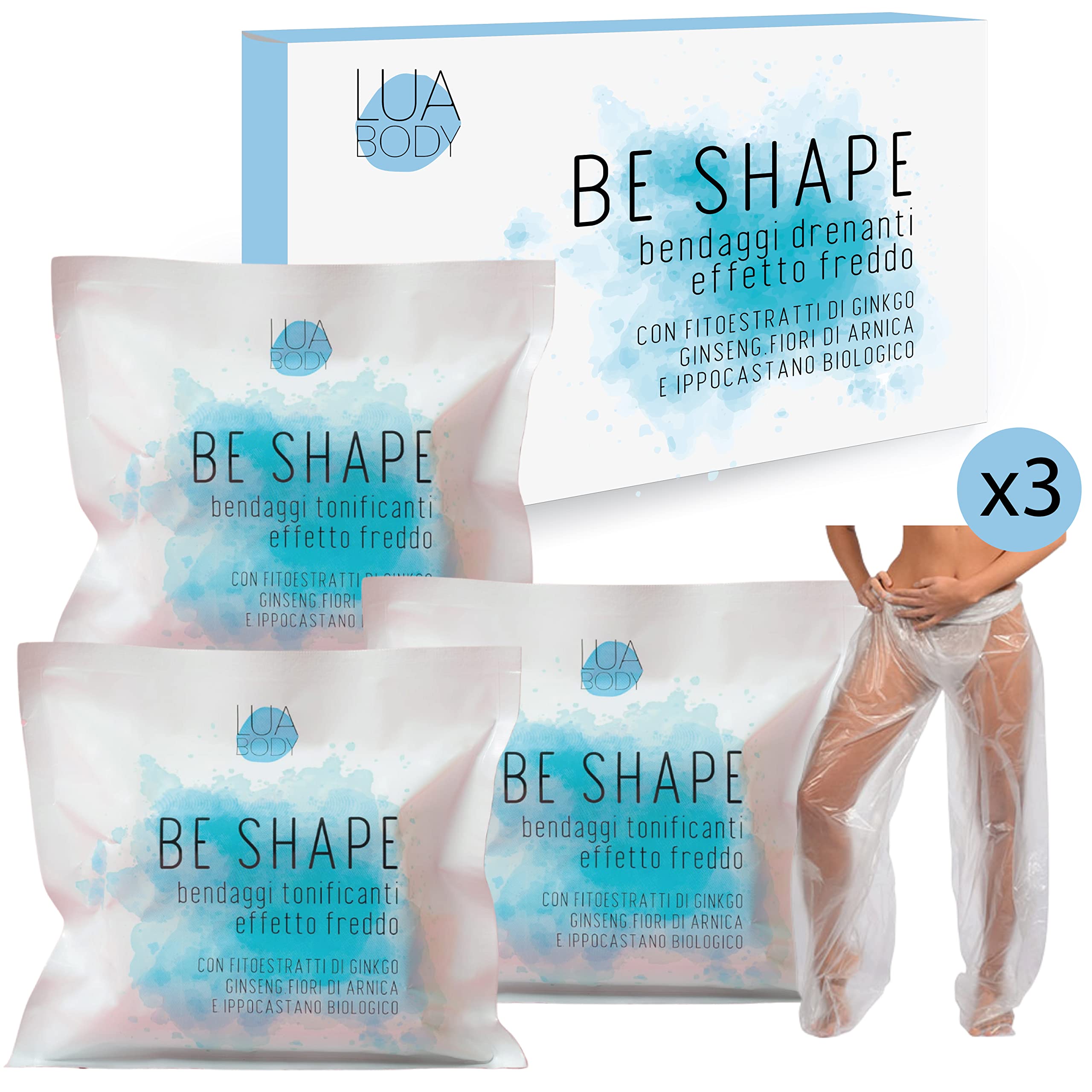 Lua Body Be Shape Bende Anticellulite 3 Pezzi Effetto Freddo