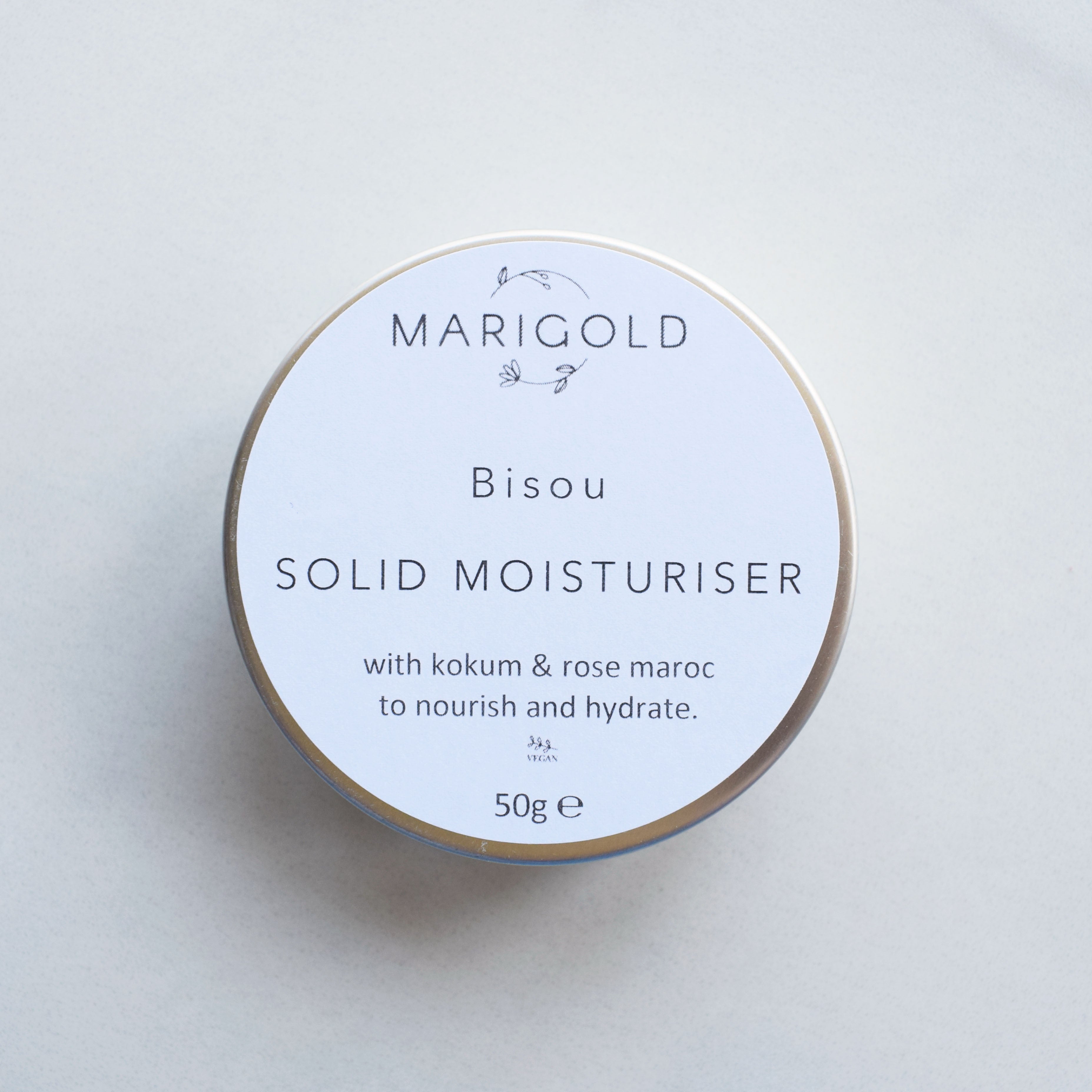 Marigold Charms crema corpo solida burro karitè barattolo latta
