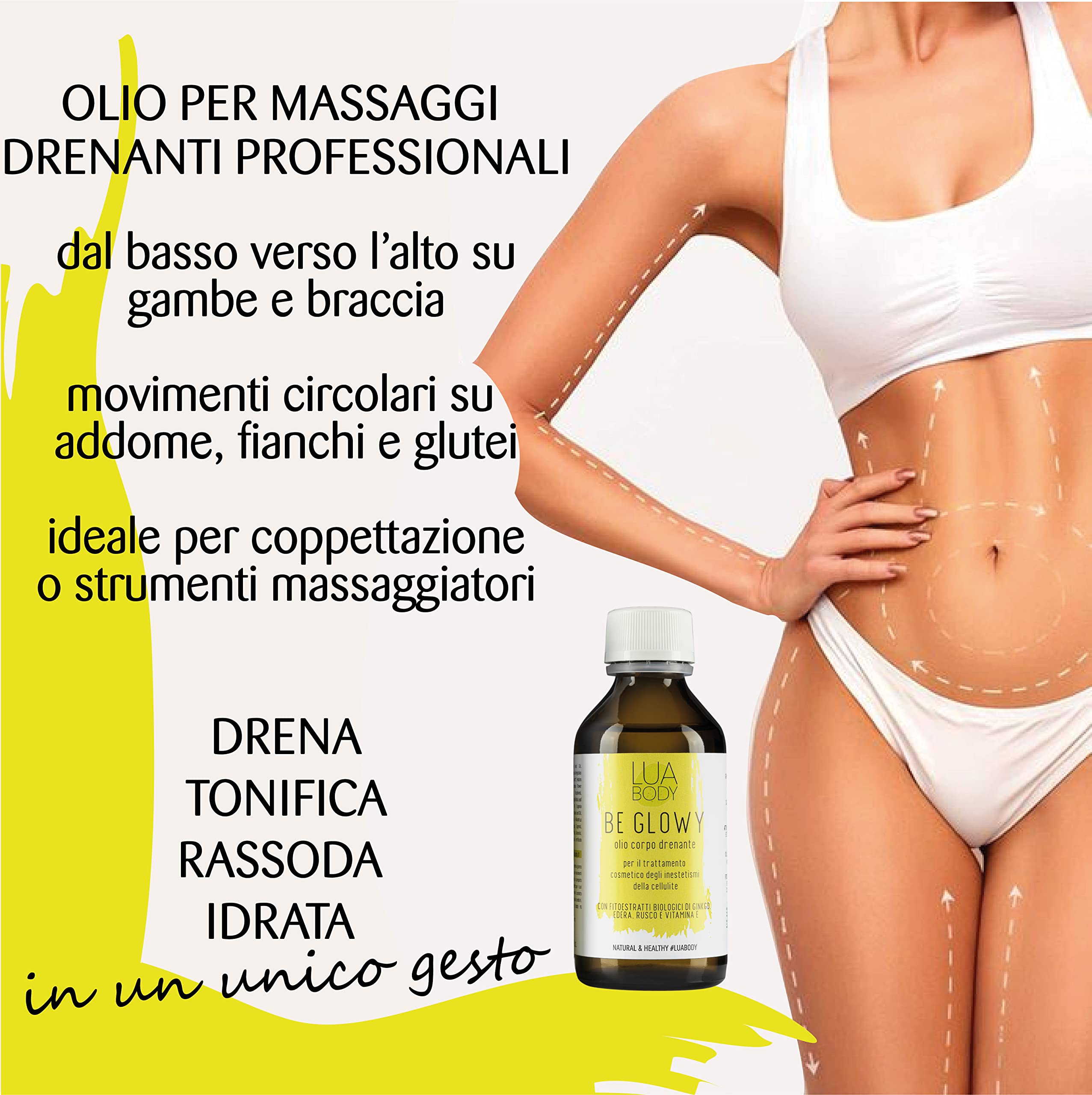 Lua Body Be Glowy olio anticellulite drenante bio