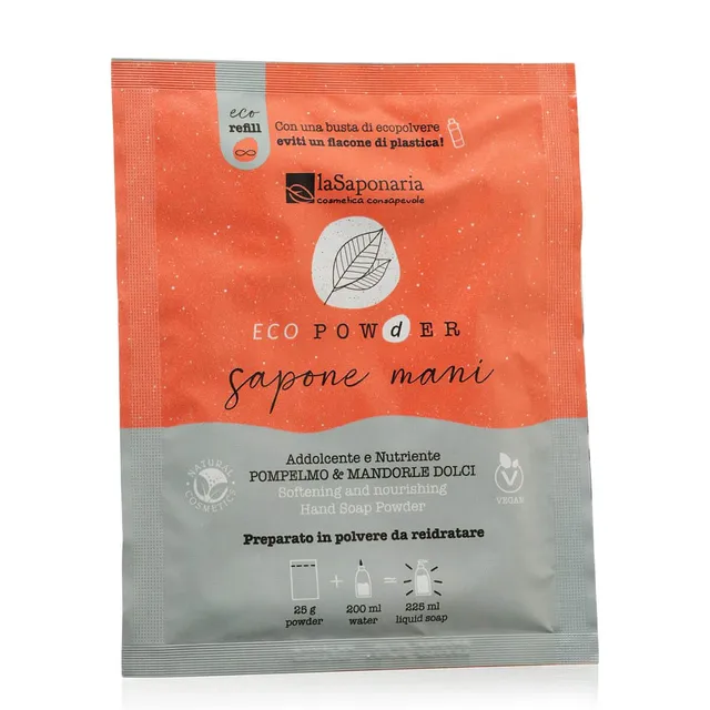 La Saponaria sapone mani polvere 25g pompelmo addolcente