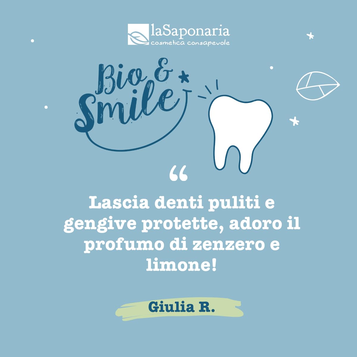 La Saponaria Dentifricio Zenzero Limone Senza Fluoro 75 ml