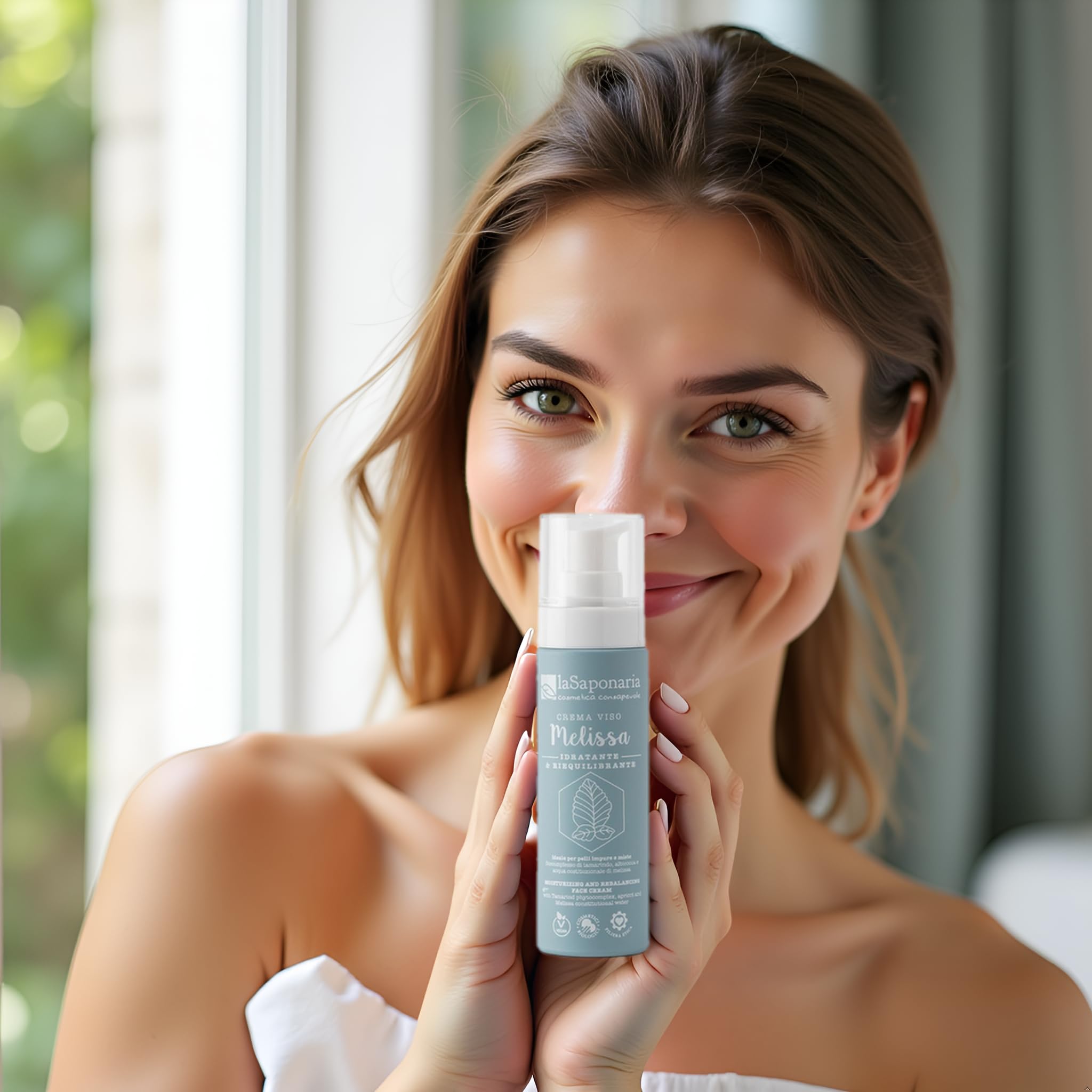 La Saponaria Crema Viso Melissa idratante 50 ml pelli miste